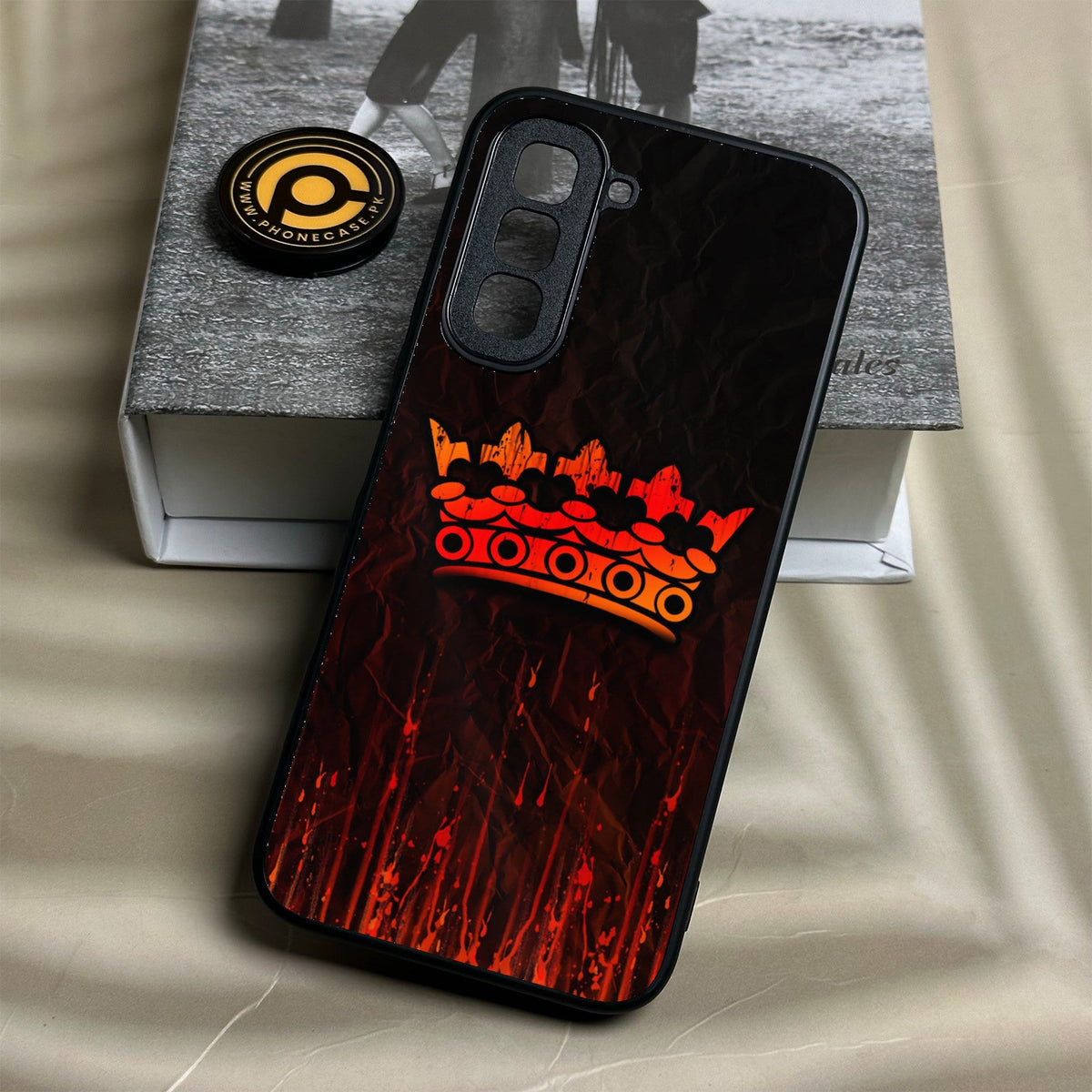 Infinix Hot 70 - King Design 4 - Premium Metal Printed Soft Bumper Shock Proof Case