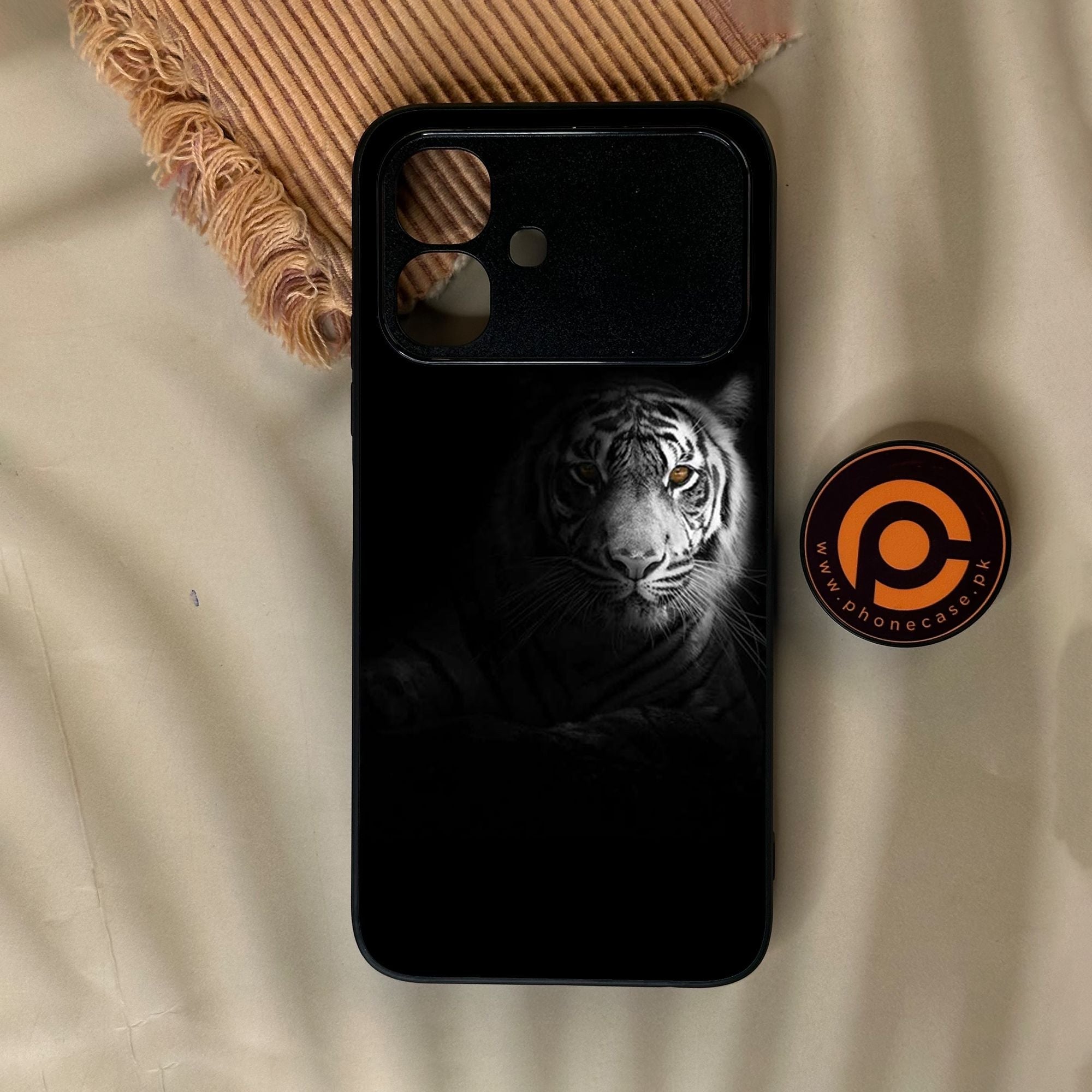 Infinix Smart 20 - Tiger Design 10 - Premium Metal Printed Soft Bumper Shock Proof Case