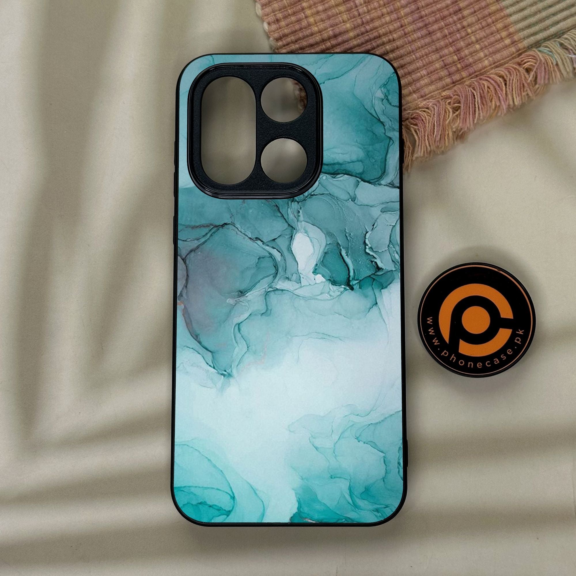 OnePlus 15 - Blue Marble Design 3 - Premium Metal Printed Soft Bumper Shock Proof Case