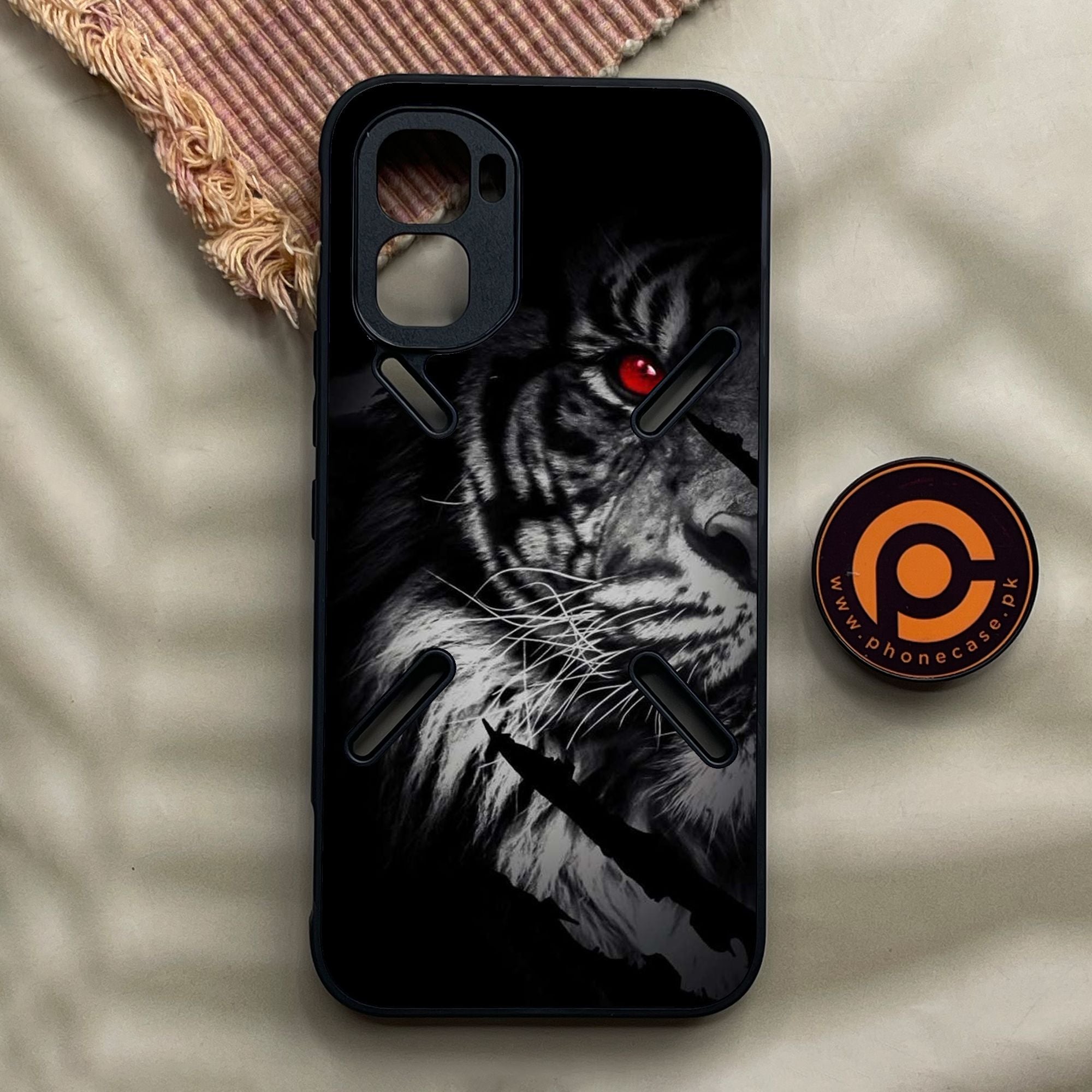 Infinix GT 50 Pro - Tiger Design 7 - Premium Metal Printed Soft Bumper Shock Proof Case