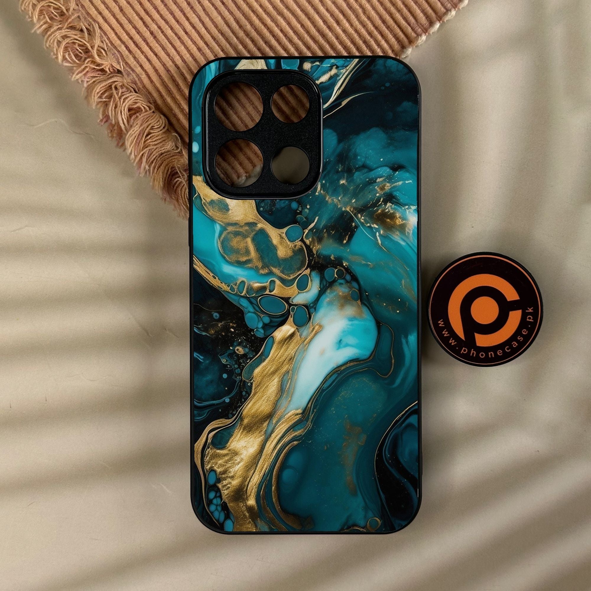 OnePlus Turbo 6 - Liquid Marble Design 3 - Premium Metal Printed Soft Bumper Shock Proof Case