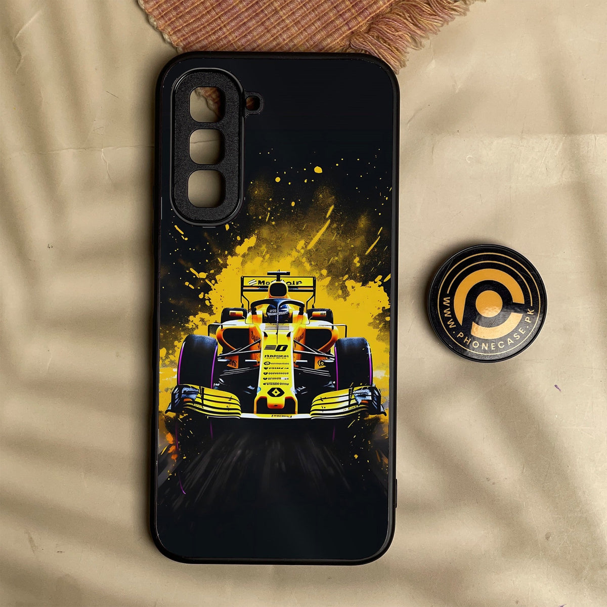 Infinix Hot 70 - Formula 1 Design 5 - Premium Metal Printed Soft Bumper Shock Proof Case