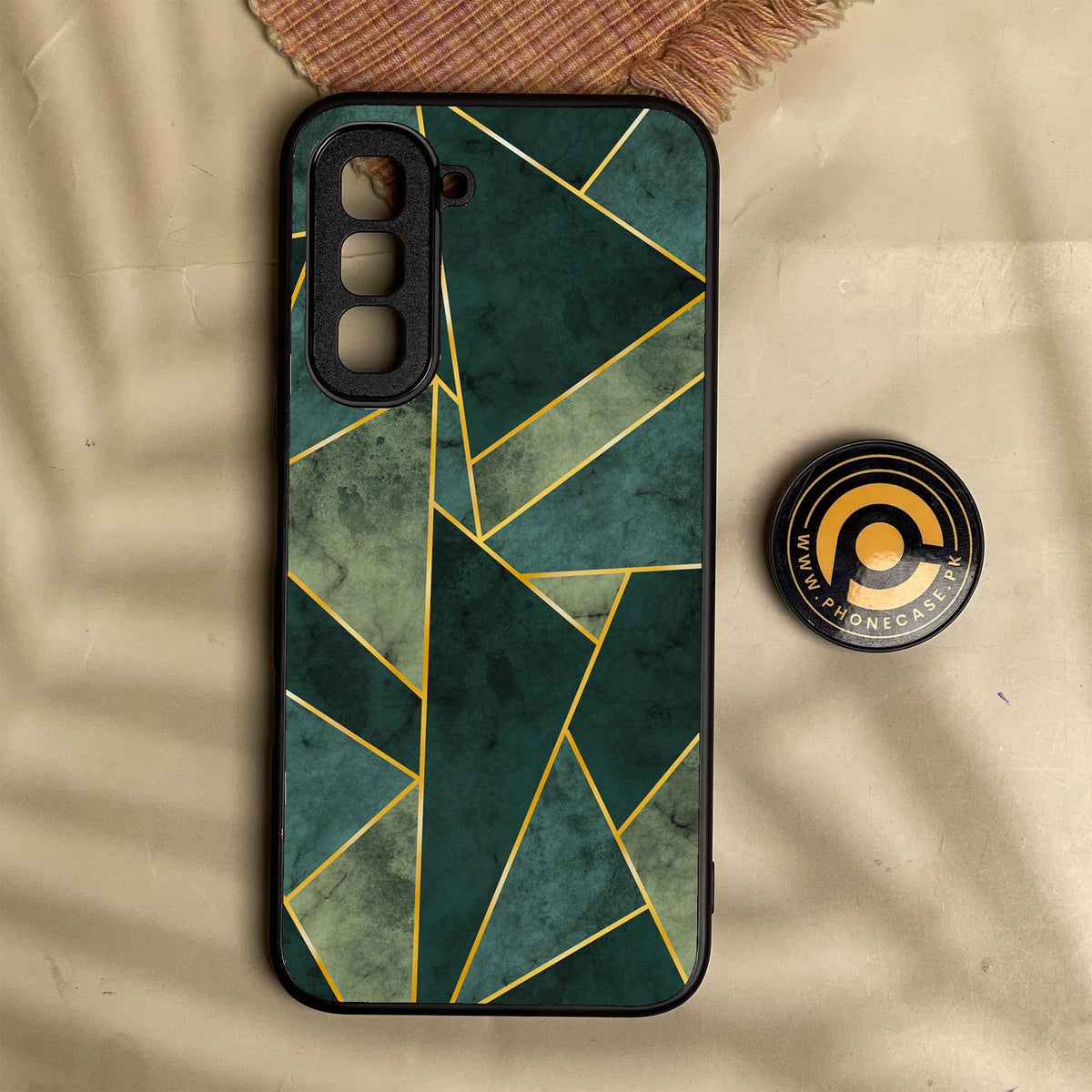 Infinix Hot 70 - Geometric Design 5 - Premium Metal Printed Soft Bumper Shock Proof Case
