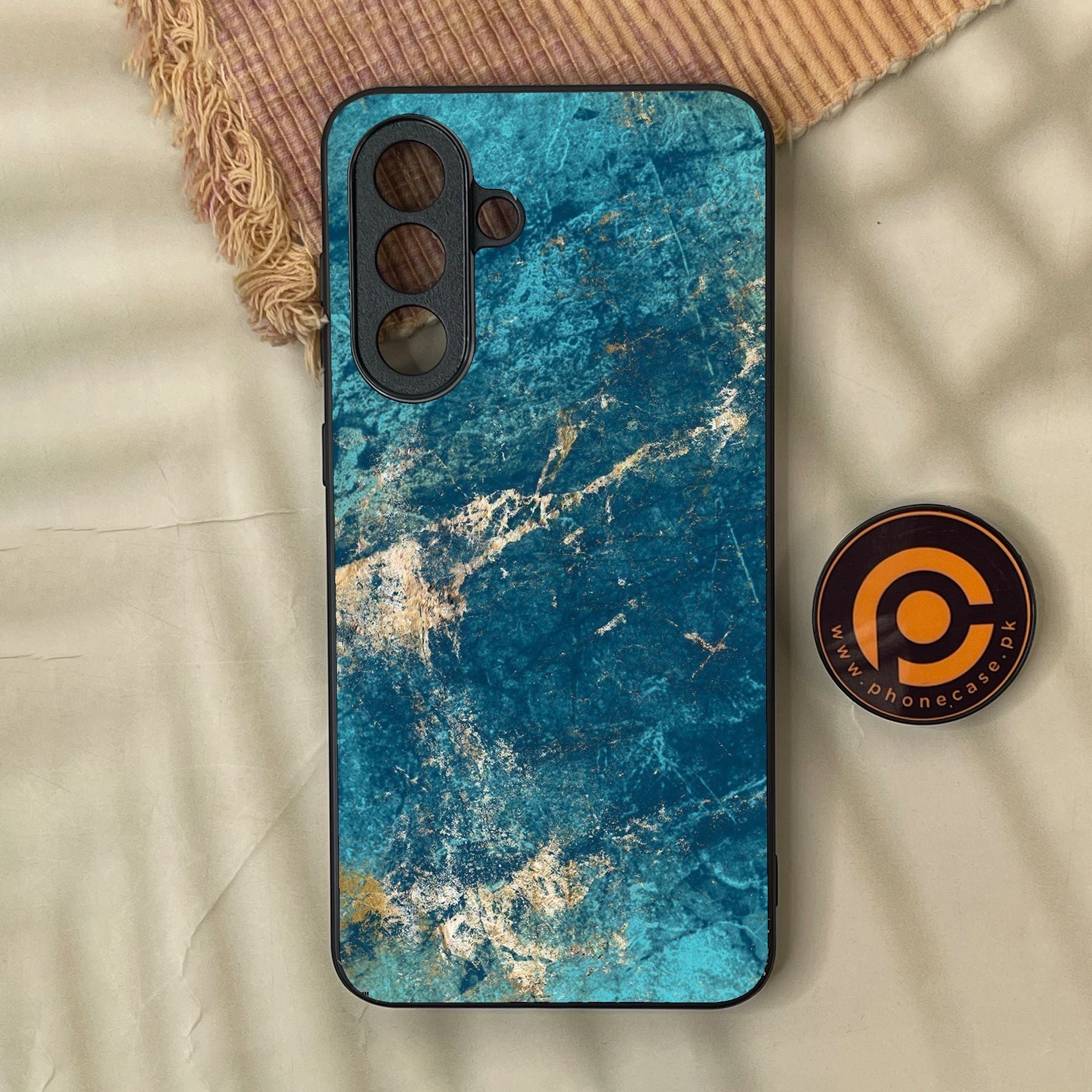 Samsung Galaxy A37 - Blue 2.0 Design 9 - Premium Metal Printed Soft Bumper Shock Proof Case