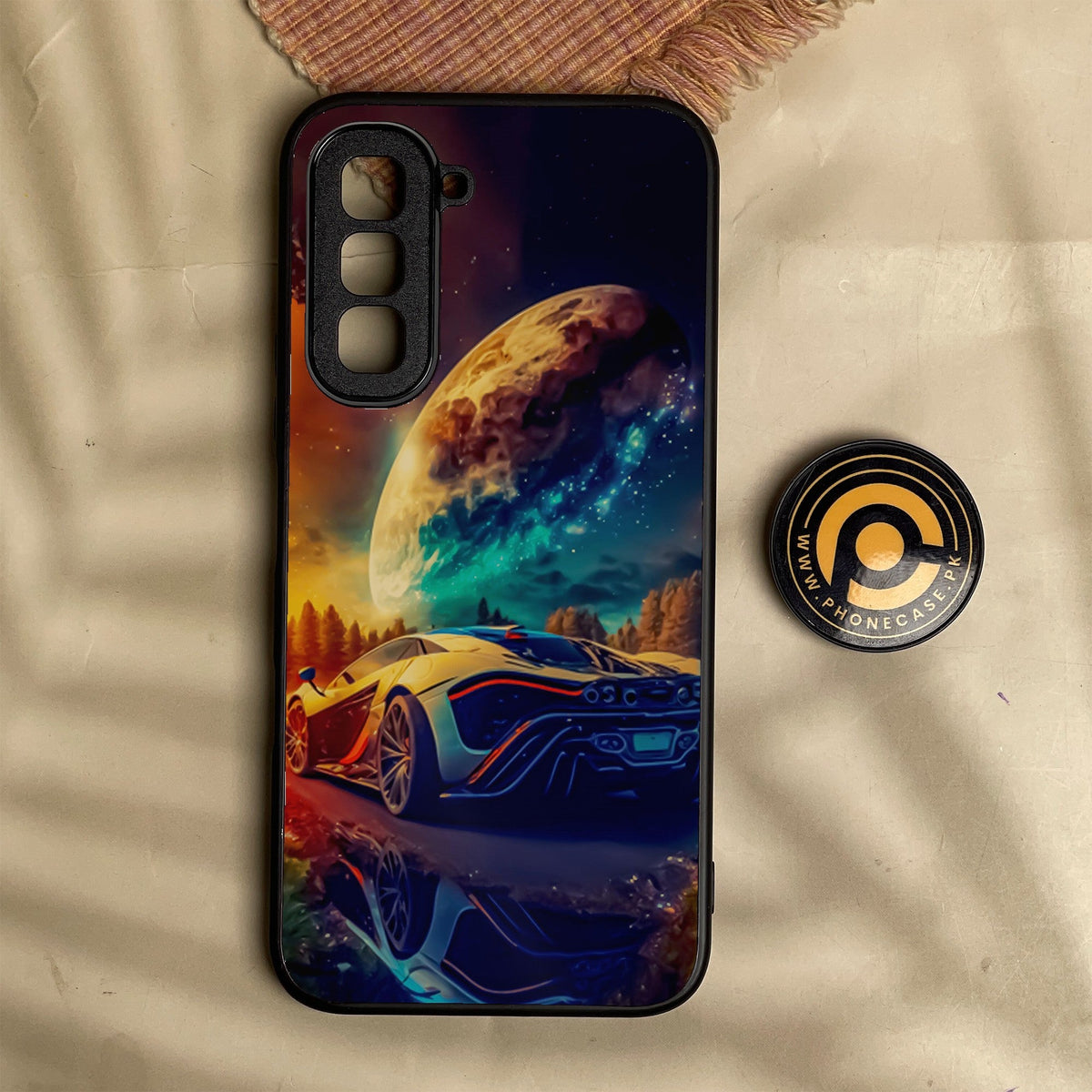 Infinix Hot 70 - Racing Design 5 - Premium Metal Printed Soft Bumper Shock Proof Case