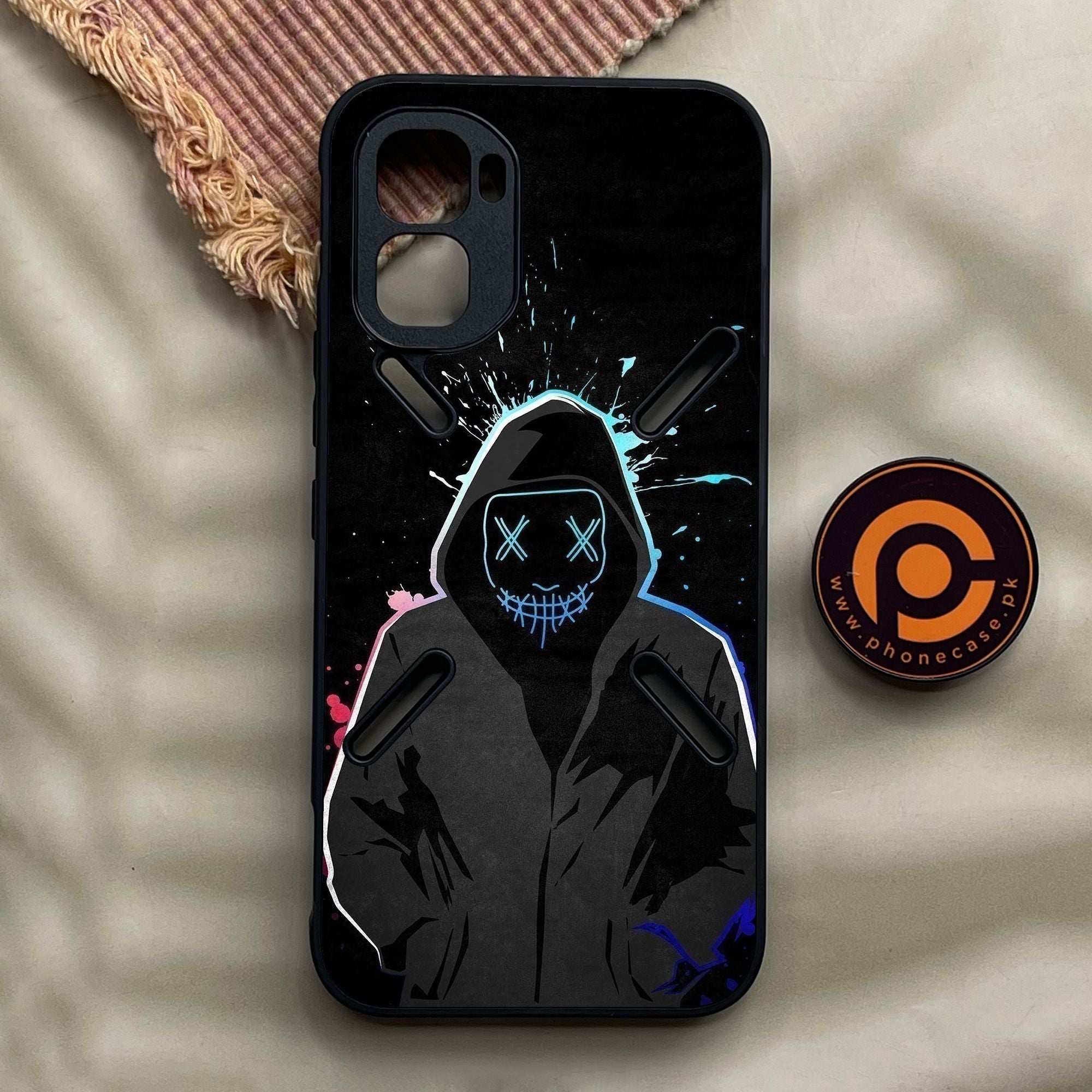 Infinix GT 50 Pro - Anonymous 2.0 Design 8 - Premium Metal Printed Soft Bumper Shock Proof Case