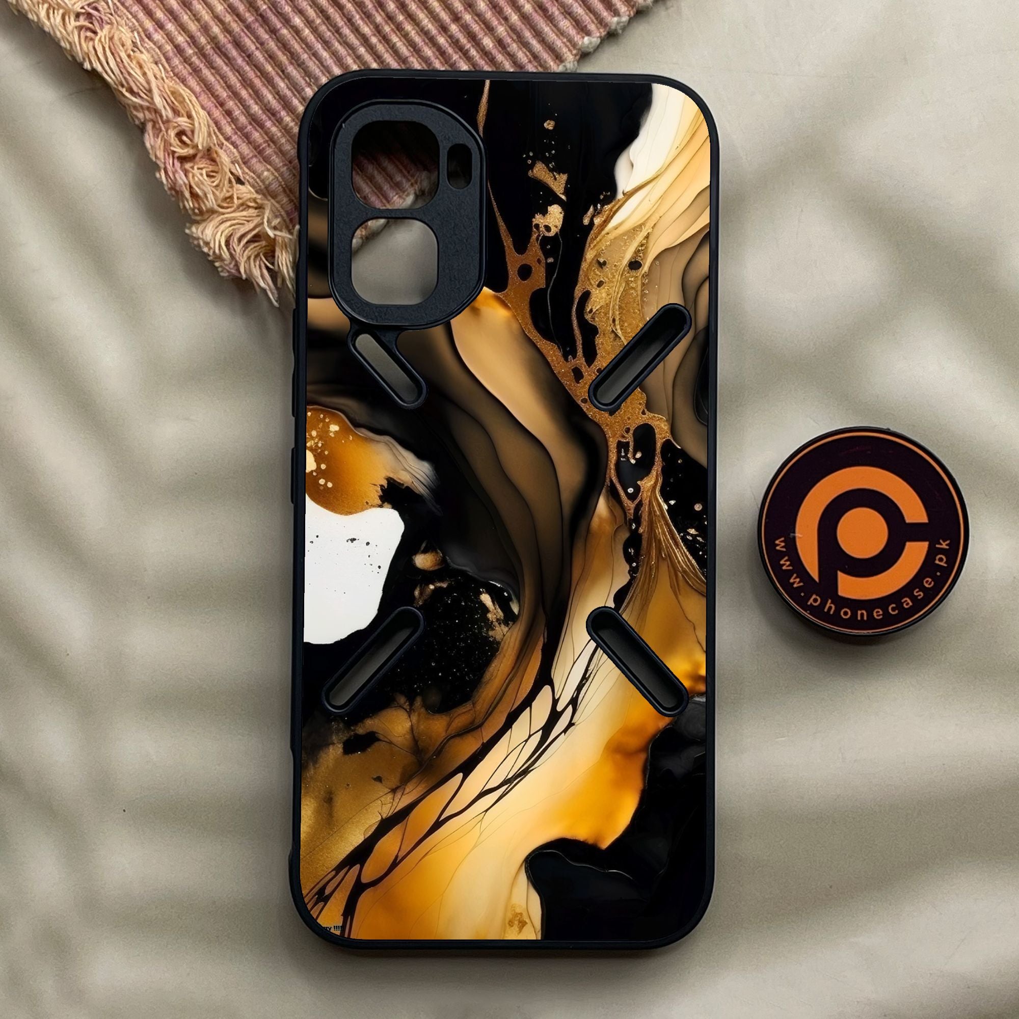 Infinix GT 50 Pro - Liquid 2.0 Design 10 - Premium Metal Printed Soft Bumper Shock Proof Case