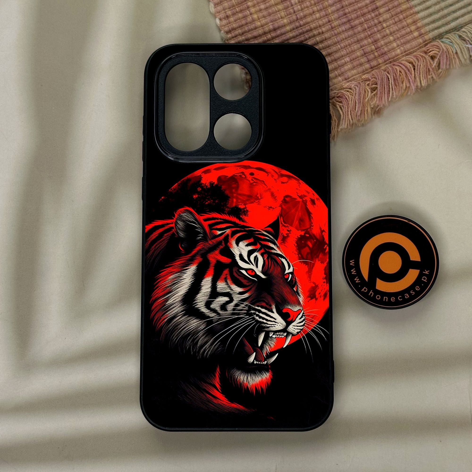 OnePlus 15 - Tiger 2.0 Design 8 - Premium Metal Printed Soft Bumper Shock Proof Case