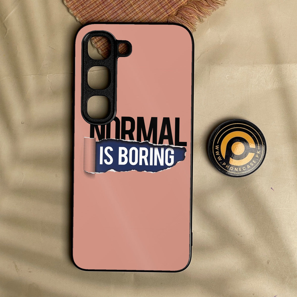 Infinix Hot 70 Pro - Normal Is Boring Design - Premium Metal Printed Soft Bumper Shock Proof Case