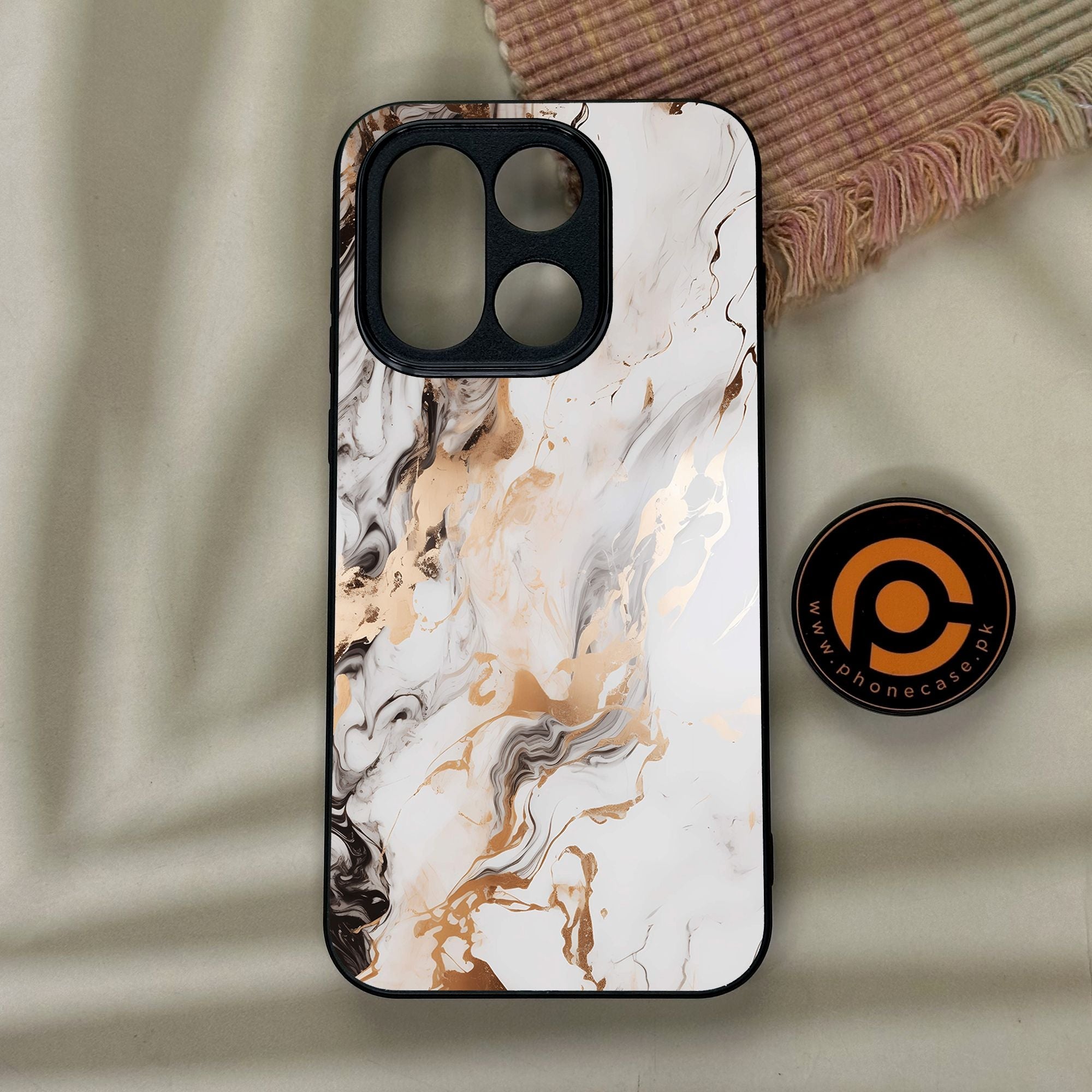 OnePlus 15 - Liquid Marble Design 1 - Premium Metal Printed Soft Bumper Shock Proof Case