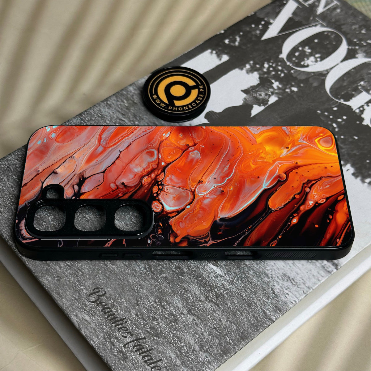 Infinix Hot 70 Pro - Liquid Marble Design 4 - Premium Metal Printed Soft Bumper Shock Proof Case