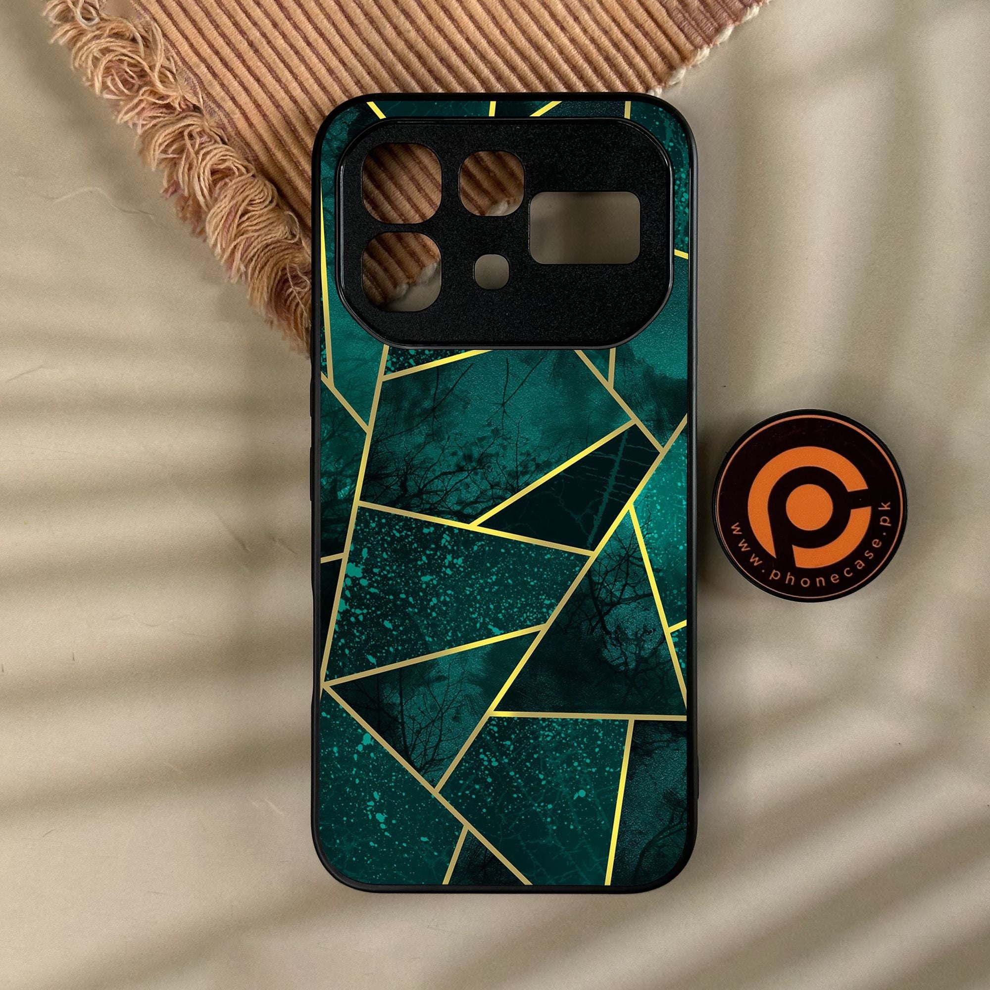 Infinix Note 60 Pro - Geometric Design 9 - Premium Metal Printed Soft Bumper Shock Proof Case