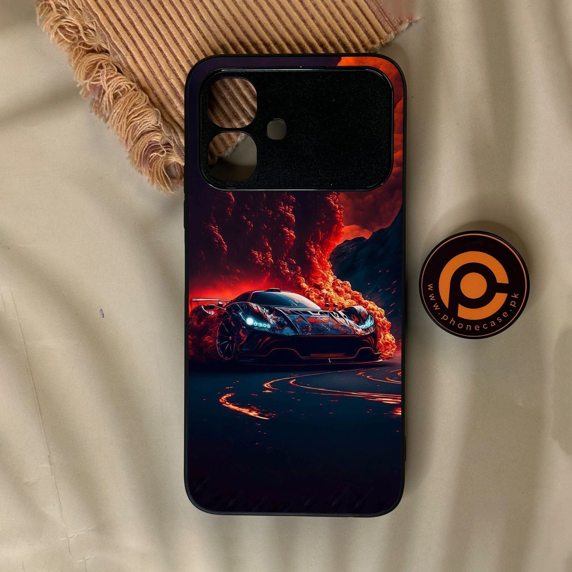 Infinix Smart 20 - Racing Design 6 - Premium Metal Printed Soft Bumper Shock Proof Case