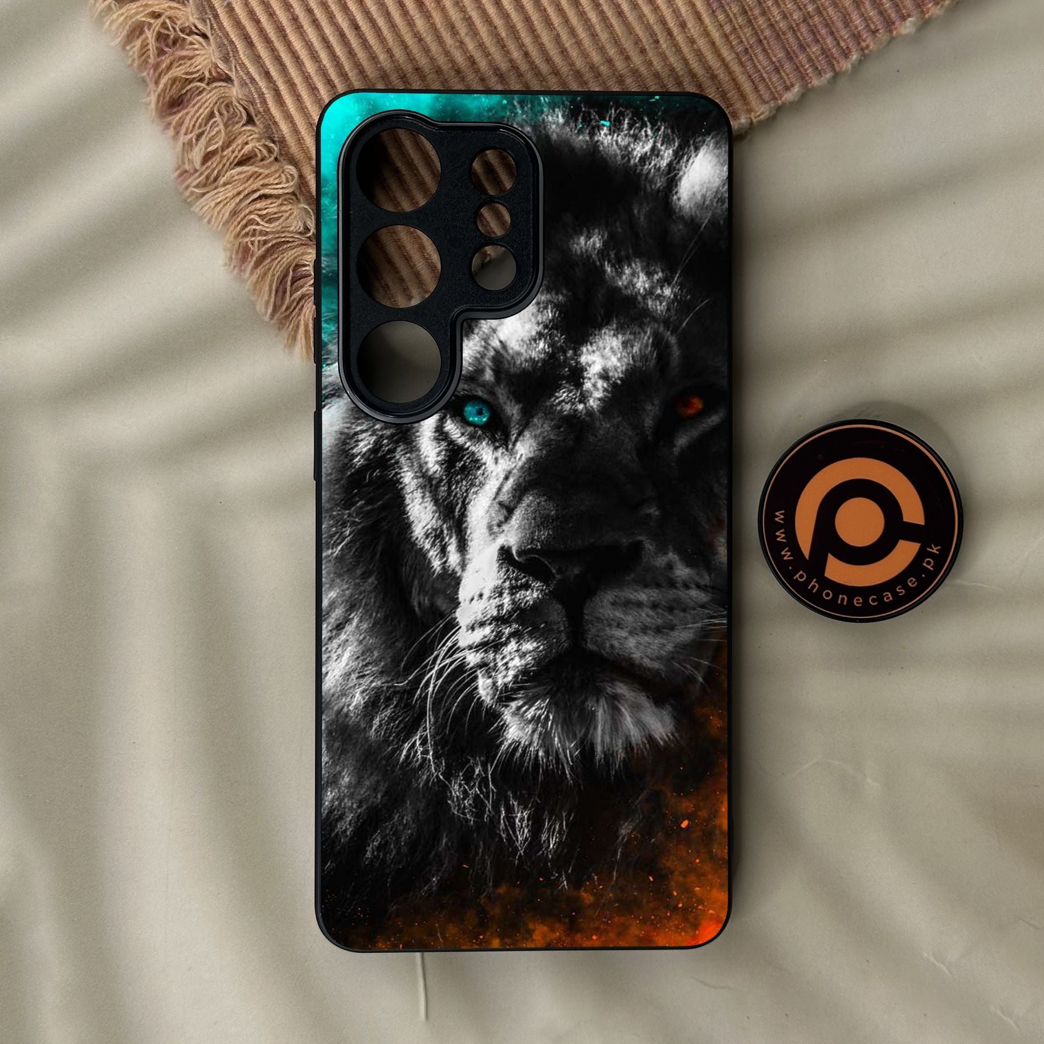 Galaxy S26 Ultra - Tiger Design 3 - Premium Metal Printed Soft Bumper Shock Proof Case CS-49594