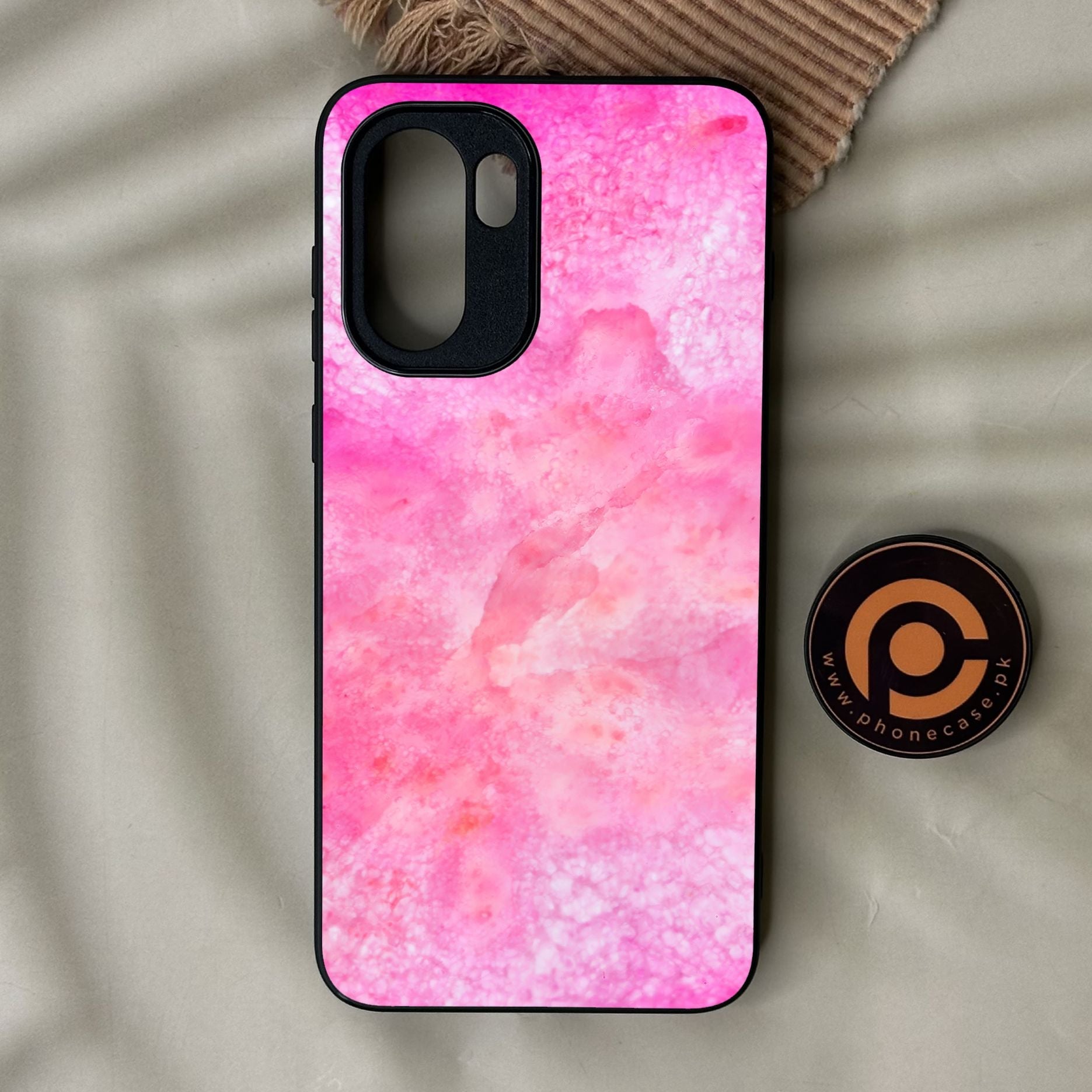 OnePlus 15R - Pink Marble 2.0 Design 5 - Premium Metal Printed Soft Bumper Shock Proof Case