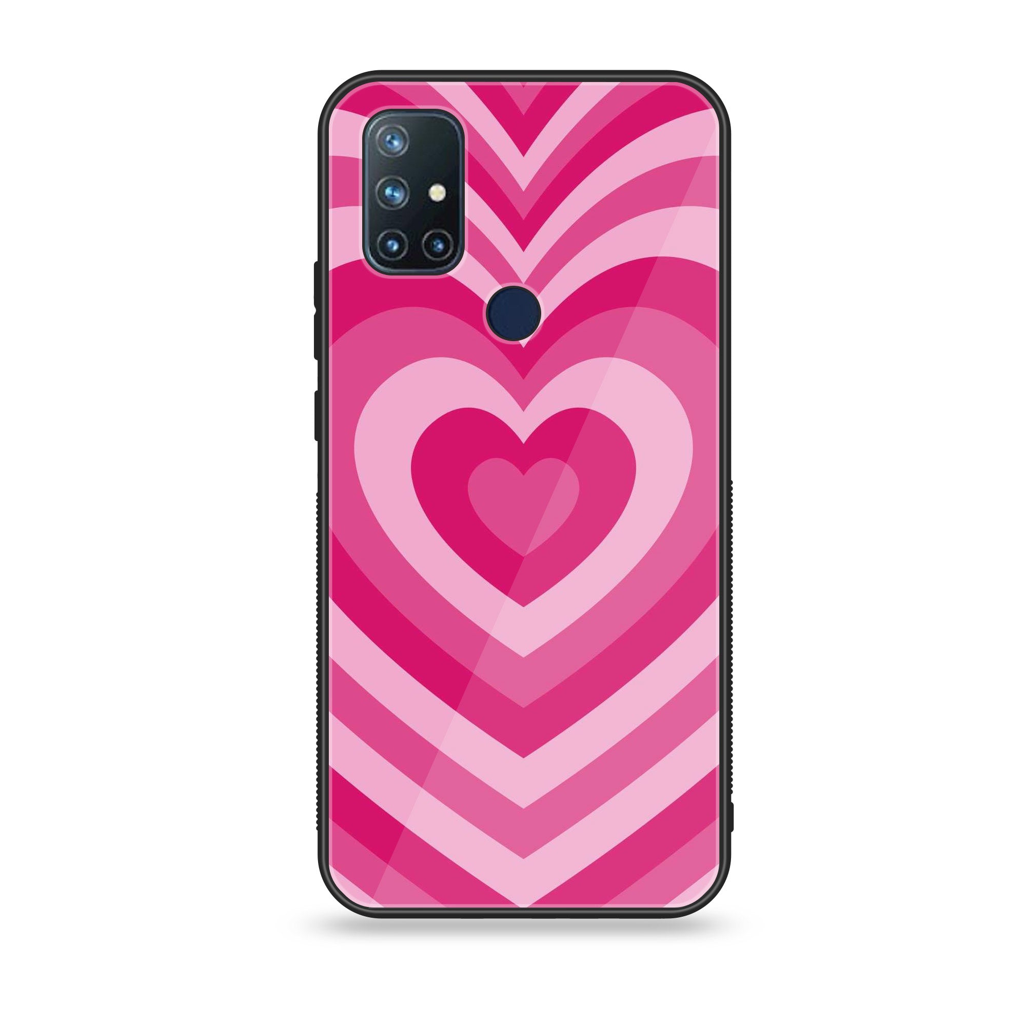 OnePlus Nord N10-Heart Beat Series - Premium Printed Glass soft Bumper shock Proof Case