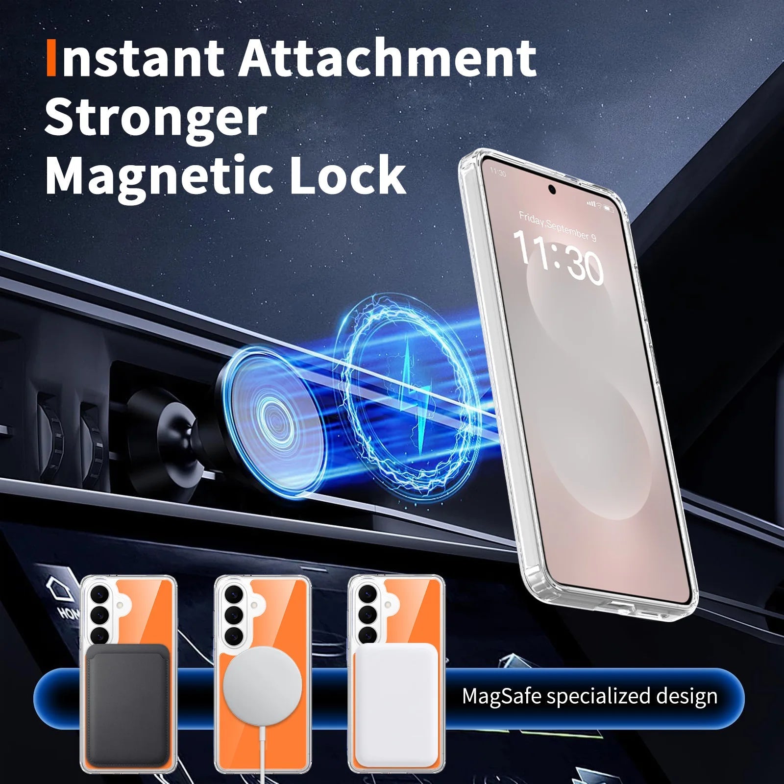 Galaxy S26 - Air Shield Ultra Clear Protective MagSafe Case with Shockproof Edges