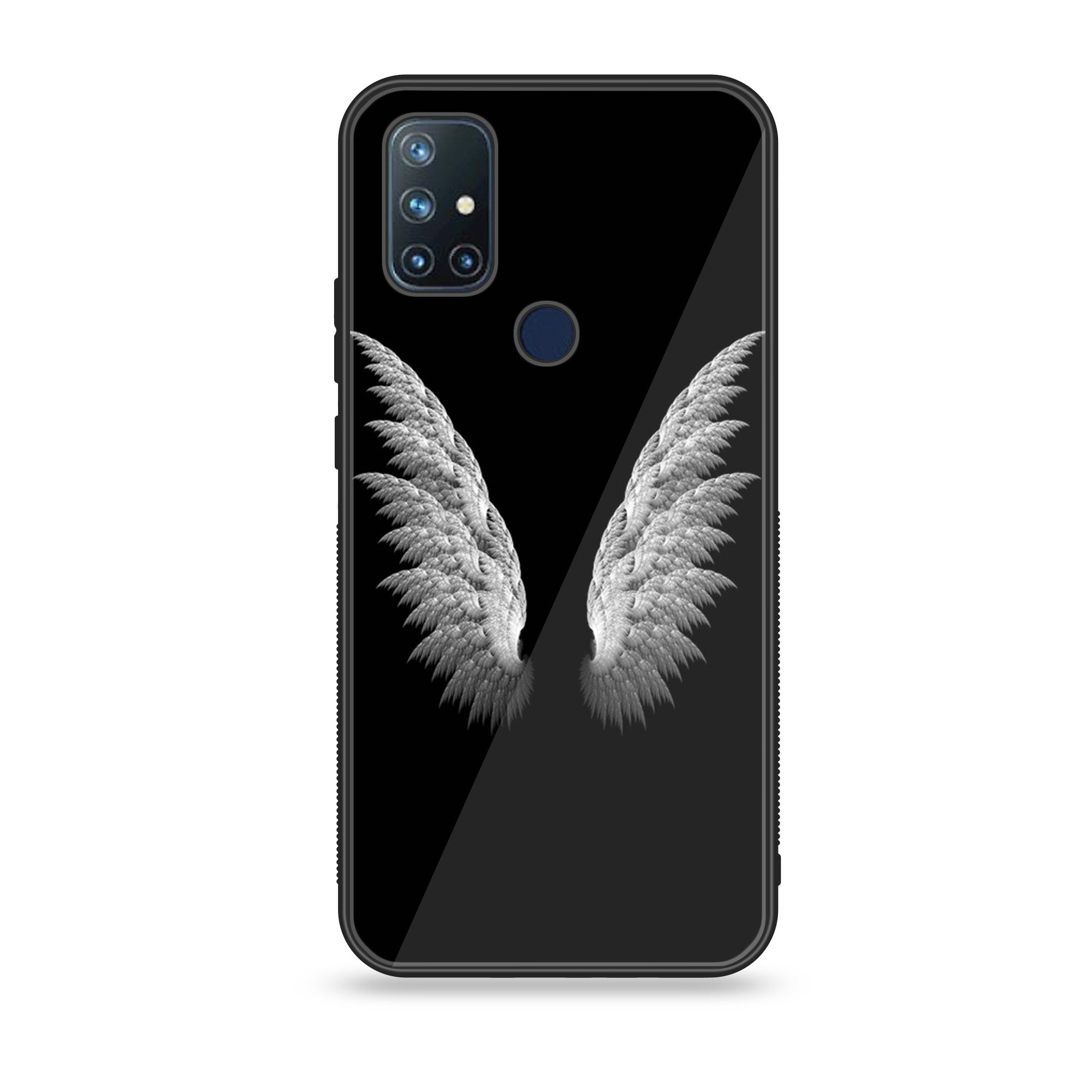 OnePlus Nord N10- Angel Wings Series - Premium Printed Glass soft Bumper shock Proof Case