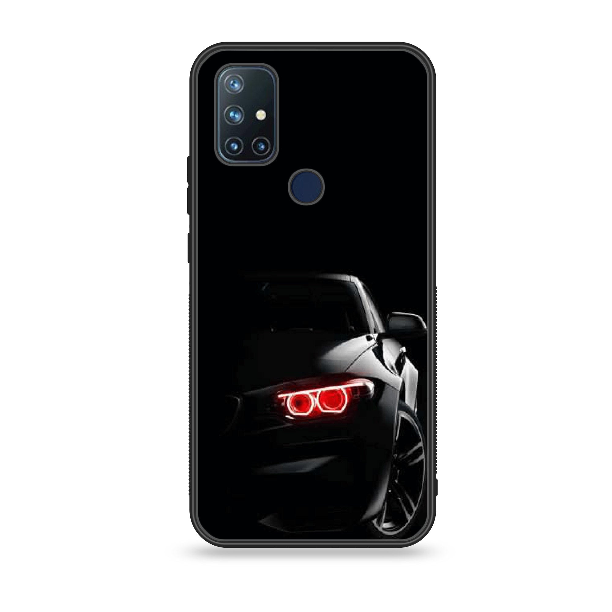OnePlus Nord N10-Black Art Series - Premium Printed Glass soft Bumper shock Proof Case