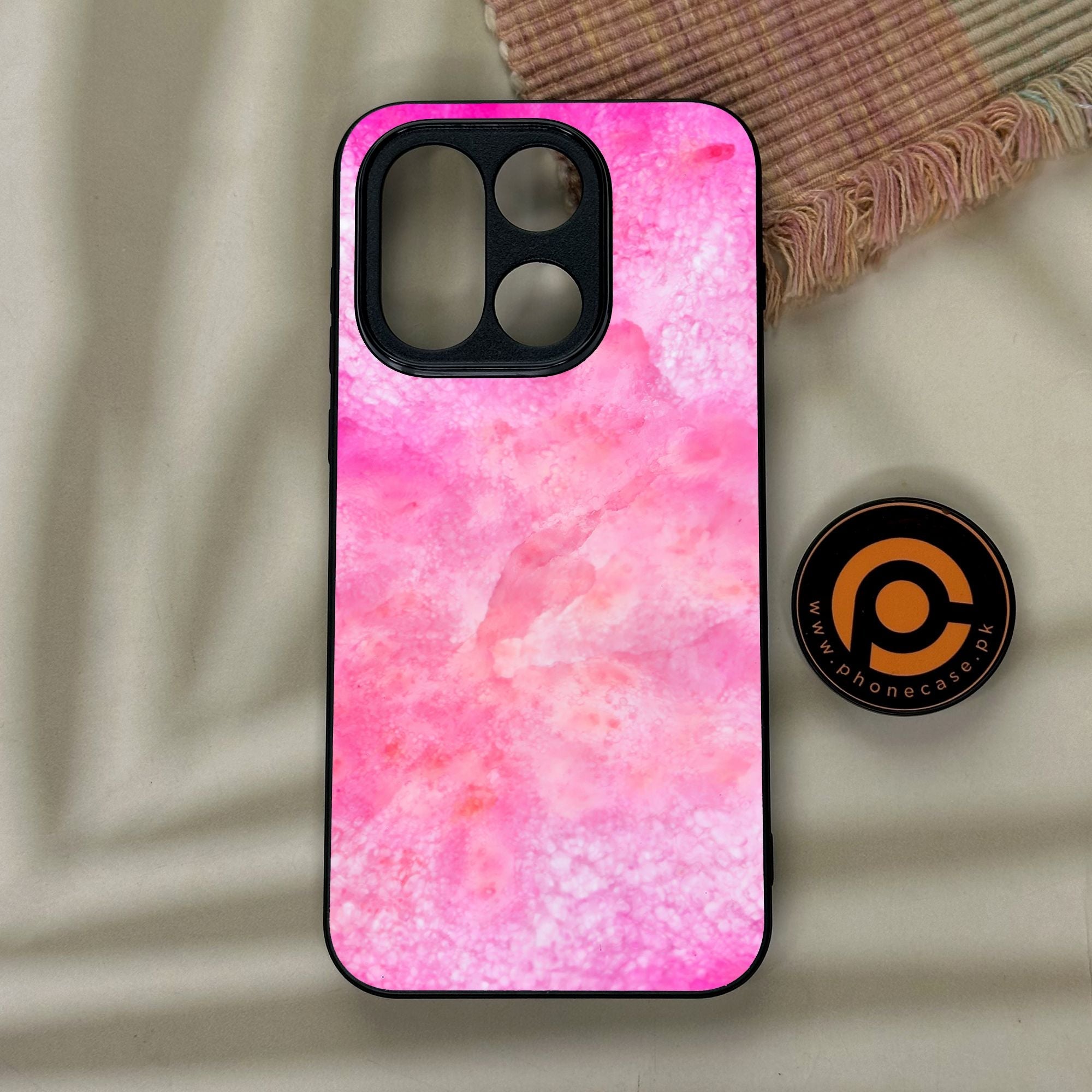 OnePlus 15 - Pink Marble 2.0 Design 5 - Premium Metal Printed Soft Bumper Shock Proof Case