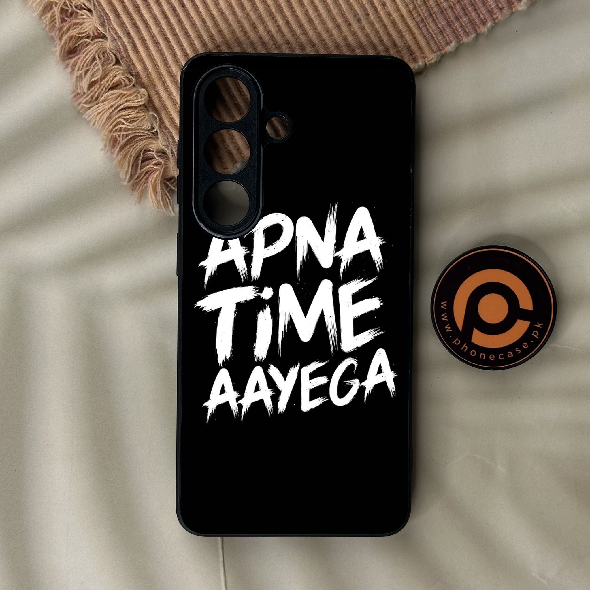 Galaxy S26 - Apna Time Ayega - Premium Metal Printed Soft Bumper Shock Proof Case