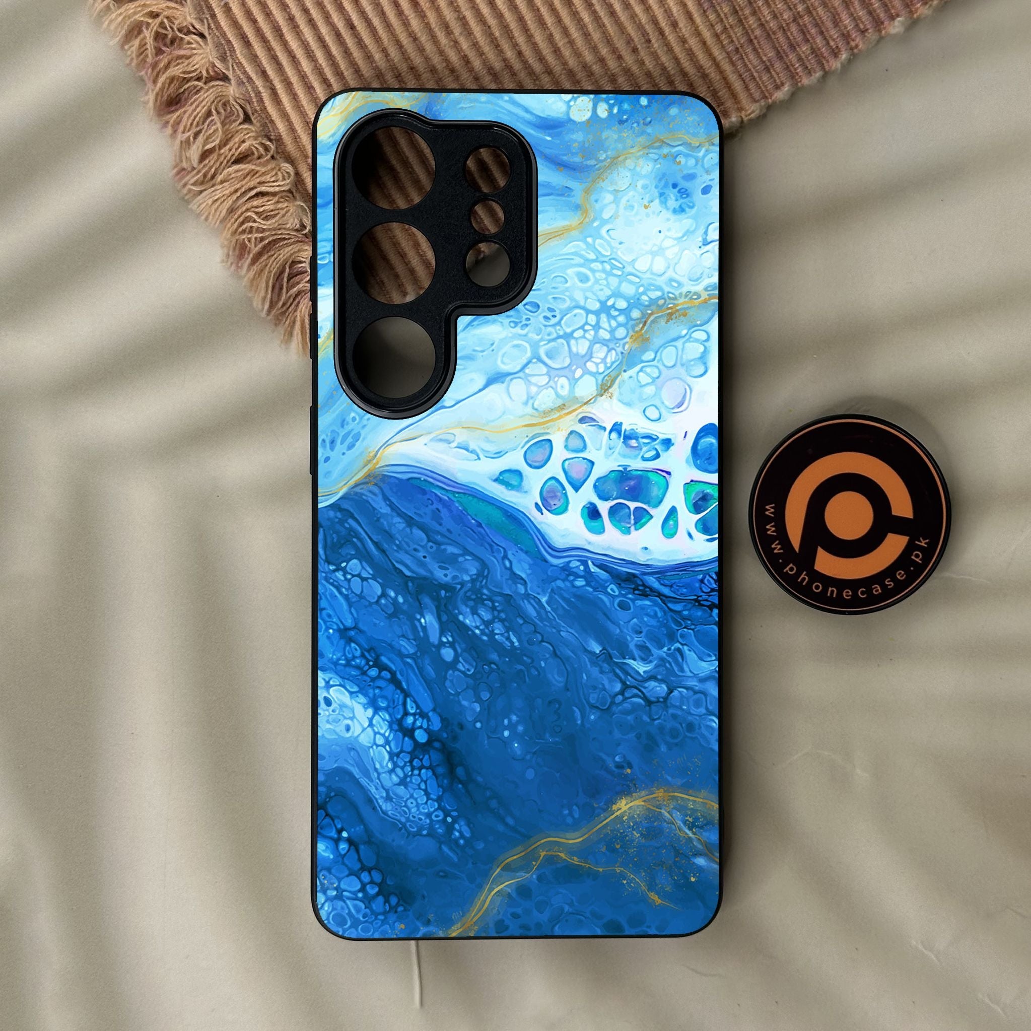 Galaxy S26 Ultra - Blue 2.0 Design 5 - Premium Metal Printed Soft Bumper Shock Proof Case