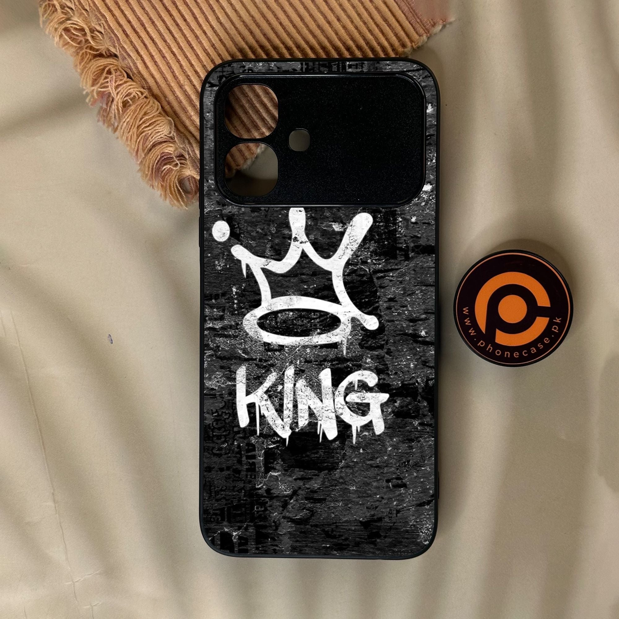 Infinix Smart 20 - King Design 8 - Premium Metal Printed Soft Bumper Shock Proof Case