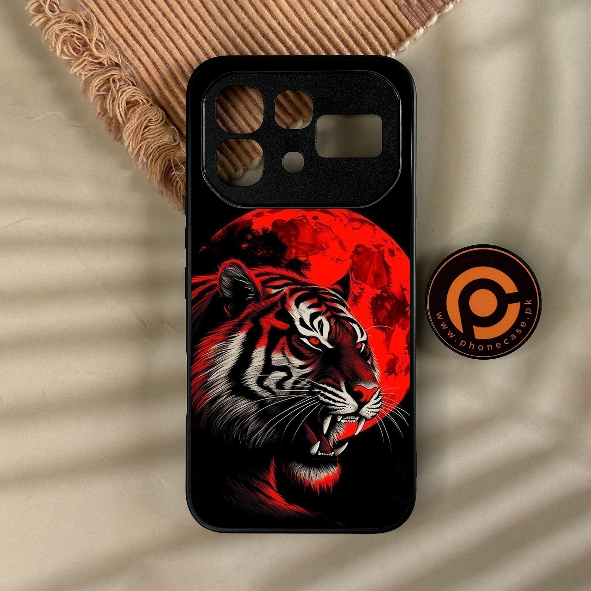 Infinix Note 60 Pro - Tiger 2.0 Design 8 - Premium Metal Printed Soft Bumper Shock Proof Case