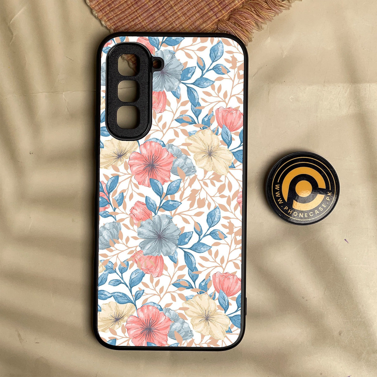 Infinix Hot 70 - Seamless Flower - Premium Metal Printed Soft Bumper Shock Proof Case