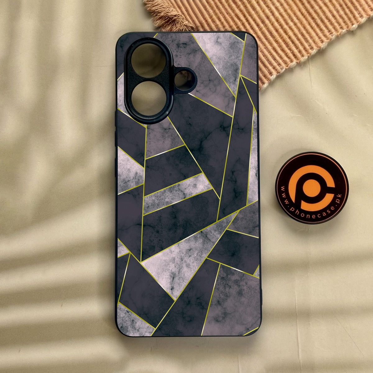 Vivo V60 Lite  - Geometric Design 2 - Premium Metal Printed Soft Bumper Shock Proof Case