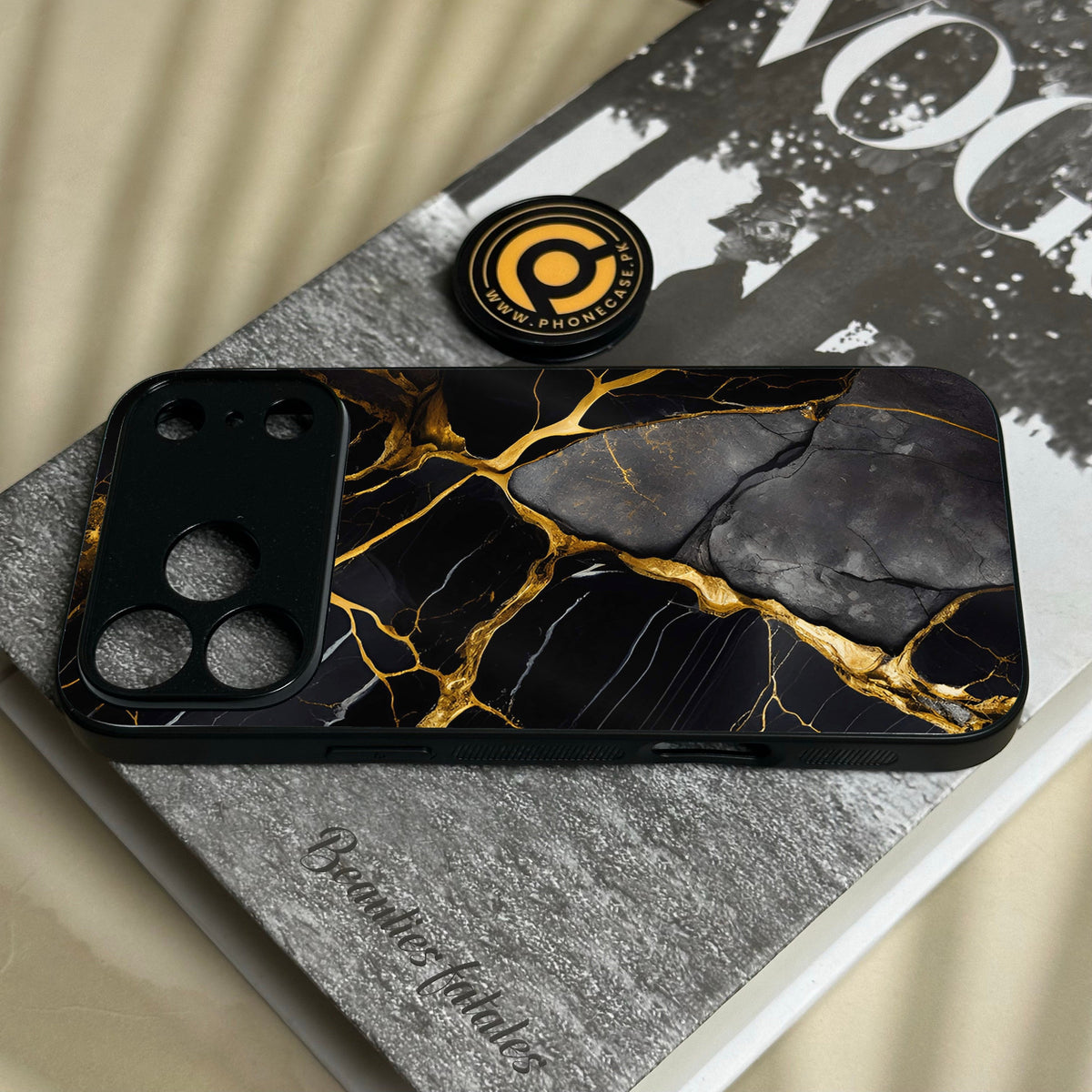 Iphone 18 Pro Max - Liquid Marble Design 6 - Premium Metal Printed Soft Bumper Shock Proof Case