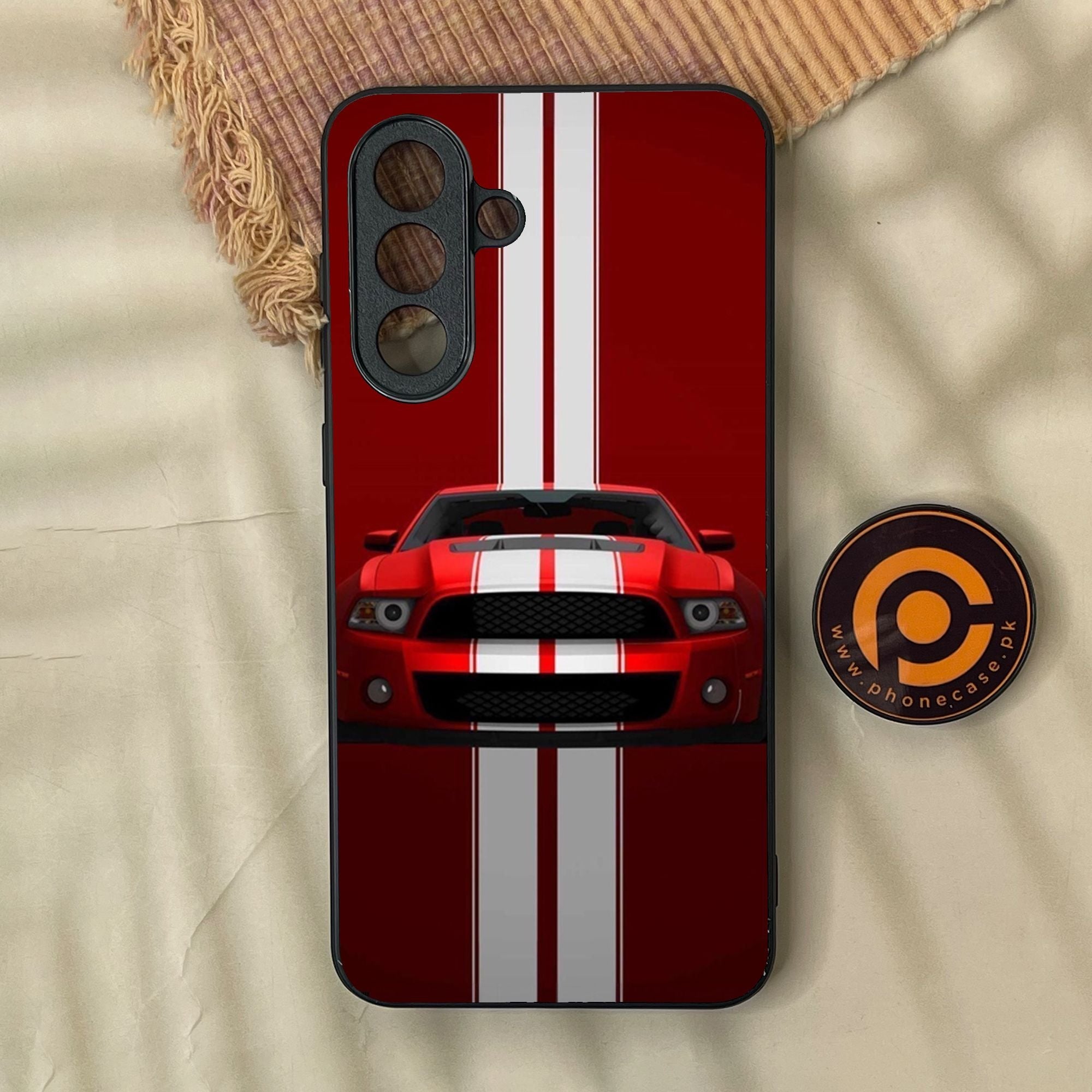 Samsung Galaxy A57 - Muscle Racing Car - Premium Metal Printed Soft Bumper Shock Proof Case