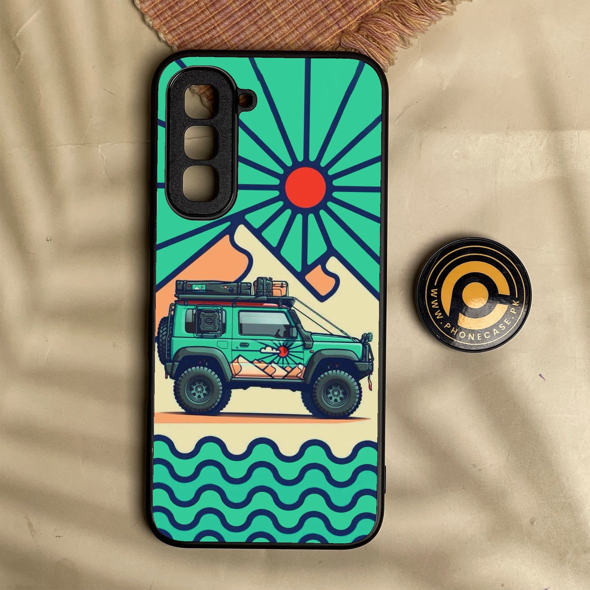 Infinix Hot 70 - Suzuki Jimny Design - Premium Metal Printed Soft Bumper Shock Proof Case