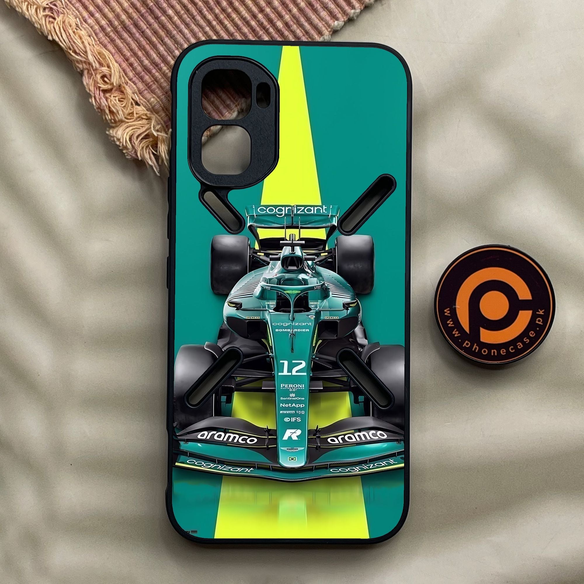 Infinix GT 50 Pro - Formula 1 Design 6 - Premium Metal Printed Soft Bumper Shock Proof Case