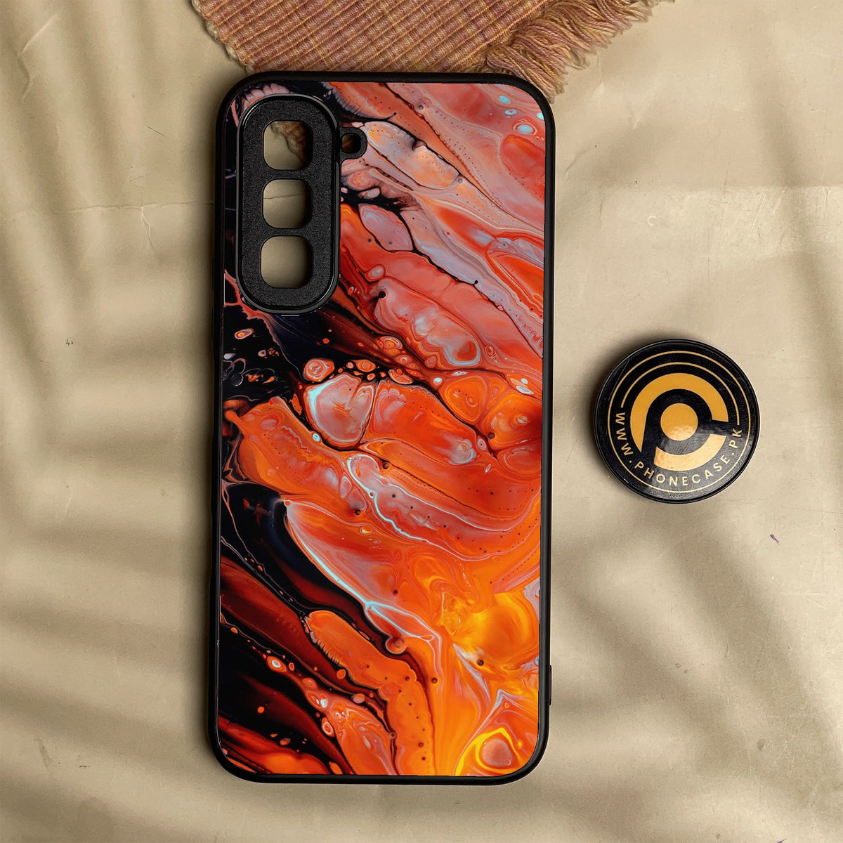Infinix Hot 70 - Liquid Marble Design 4 - Premium Metal Printed Soft Bumper Shock Proof Case