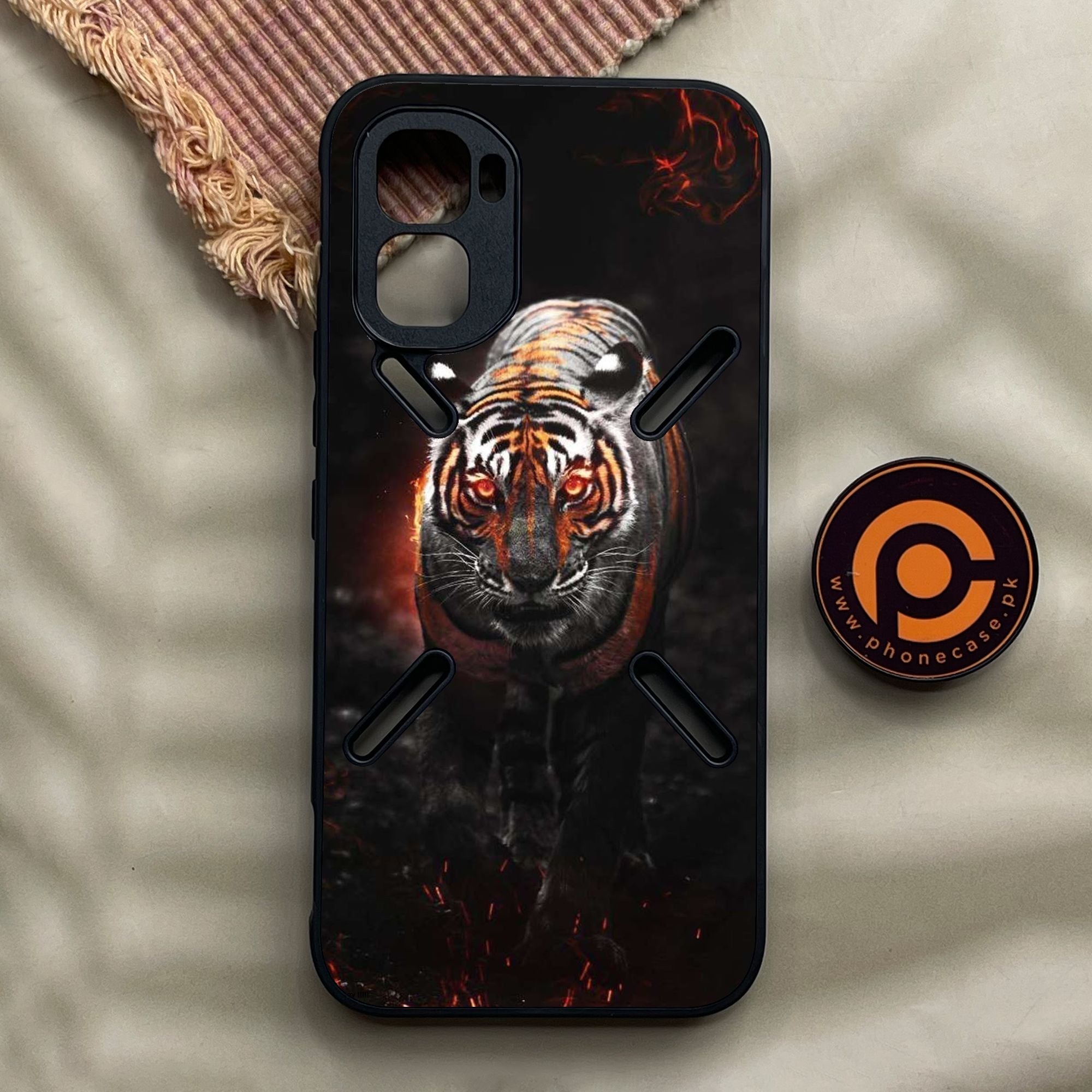 Infinix GT 50 Pro - Tiger Design 6 - Premium Metal Printed Soft Bumper Shock Proof Case