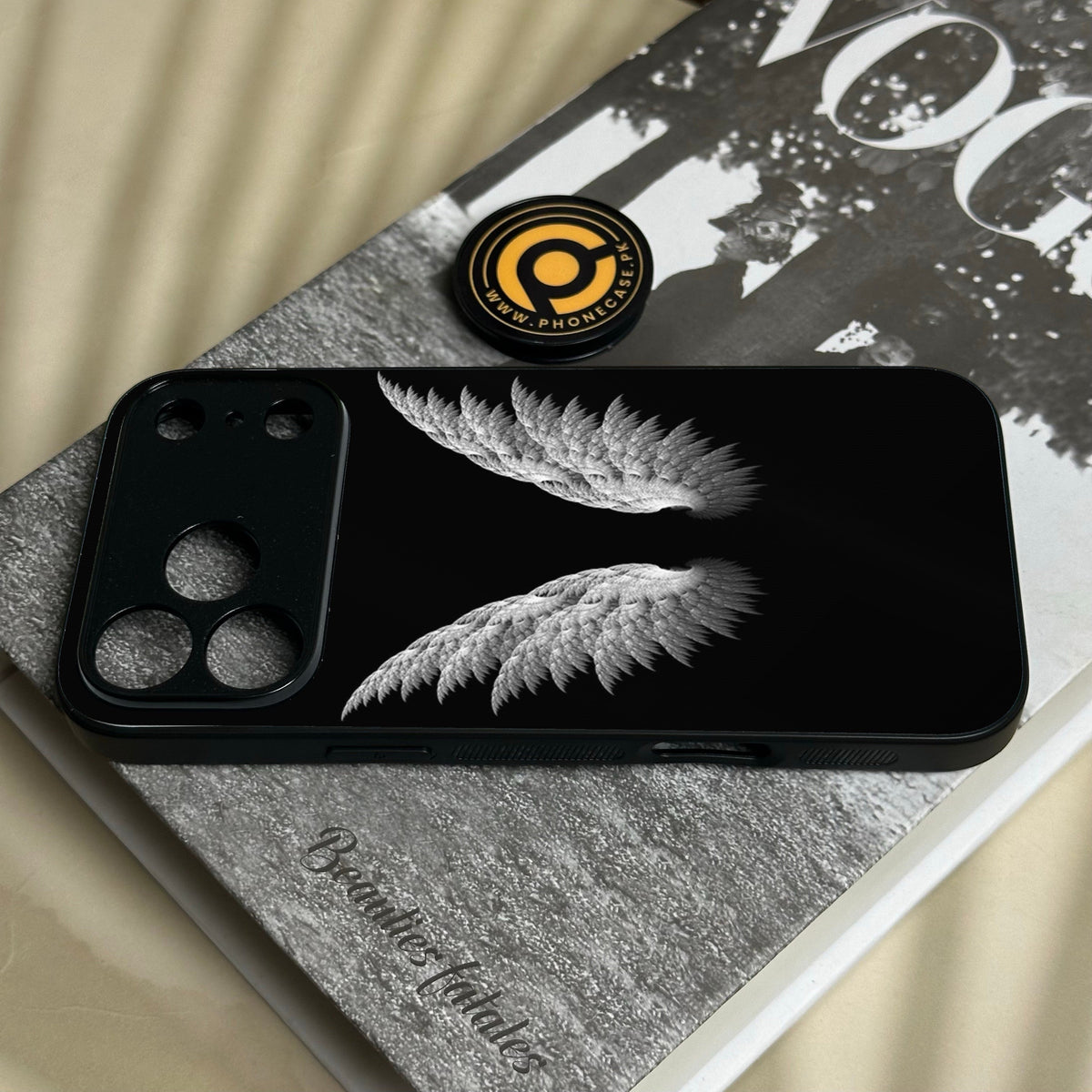 Iphone 18 Pro - Angel Wings Design 6 - Premium Metal Printed Soft Bumper Shock Proof Case