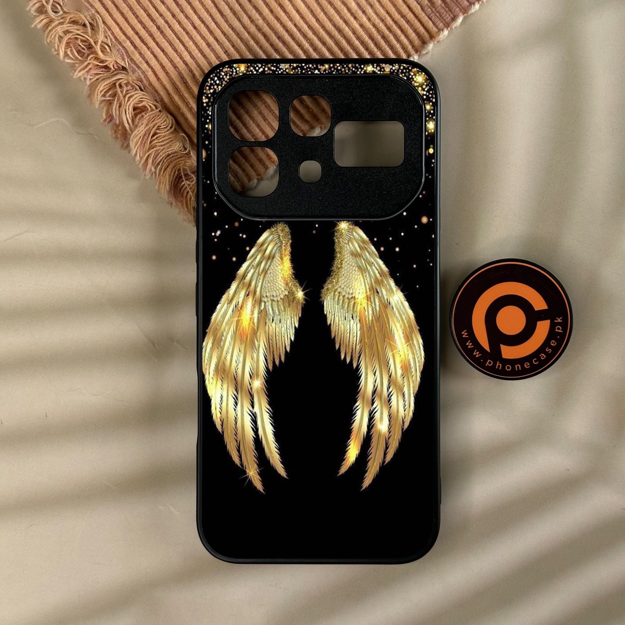 Infinix Note 60 - Angel Wings Design 1 - Premium Metal Printed Soft Bumper Shock Proof Case