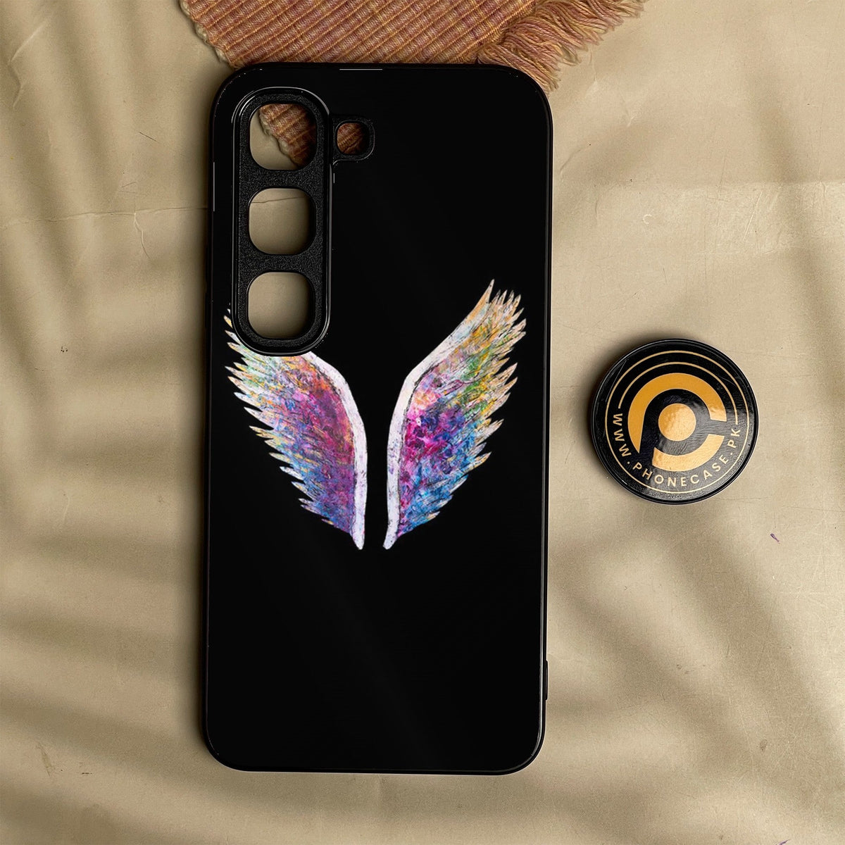 Infinix Hot 70 Pro - Angel Wings Design 3 - Premium Metal Printed Soft Bumper Shock Proof Case