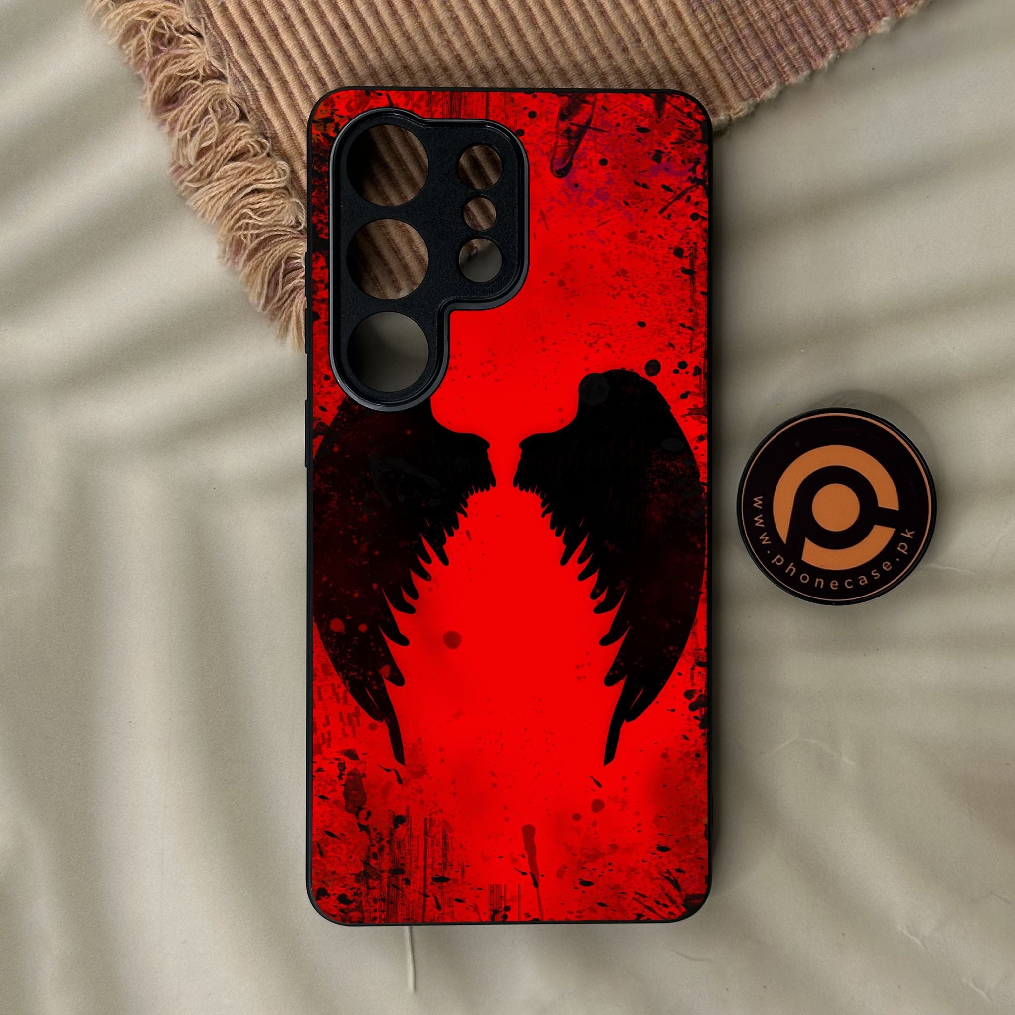 Galaxy S26 Ultra - Angel 2.0 Design 3 - Premium Metal Printed Soft Bumper Shock Proof Case