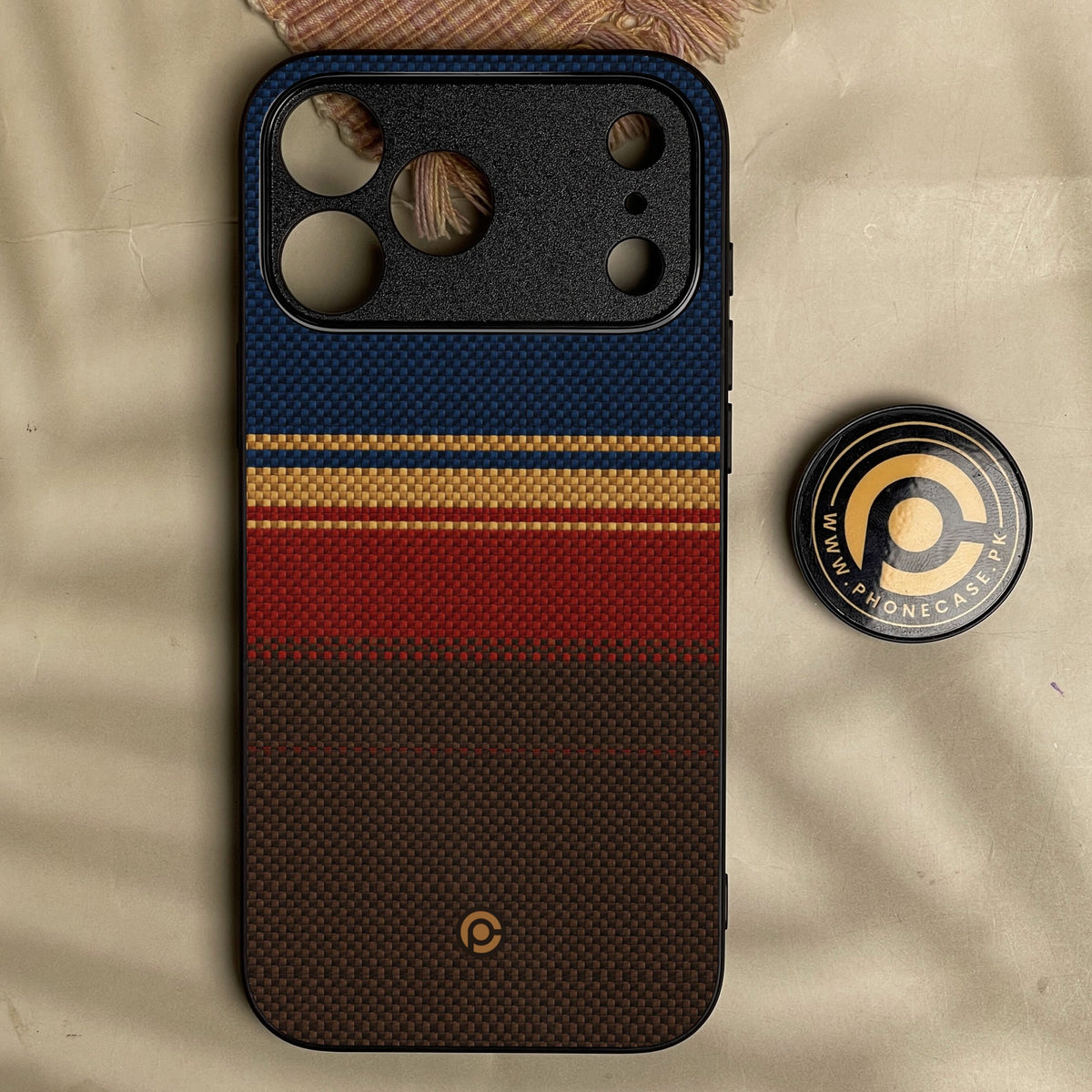Iphone 18 Pro Max - Classic Weave Design 1 - Premium Metal Printed Soft Bumper Shock Proof Case