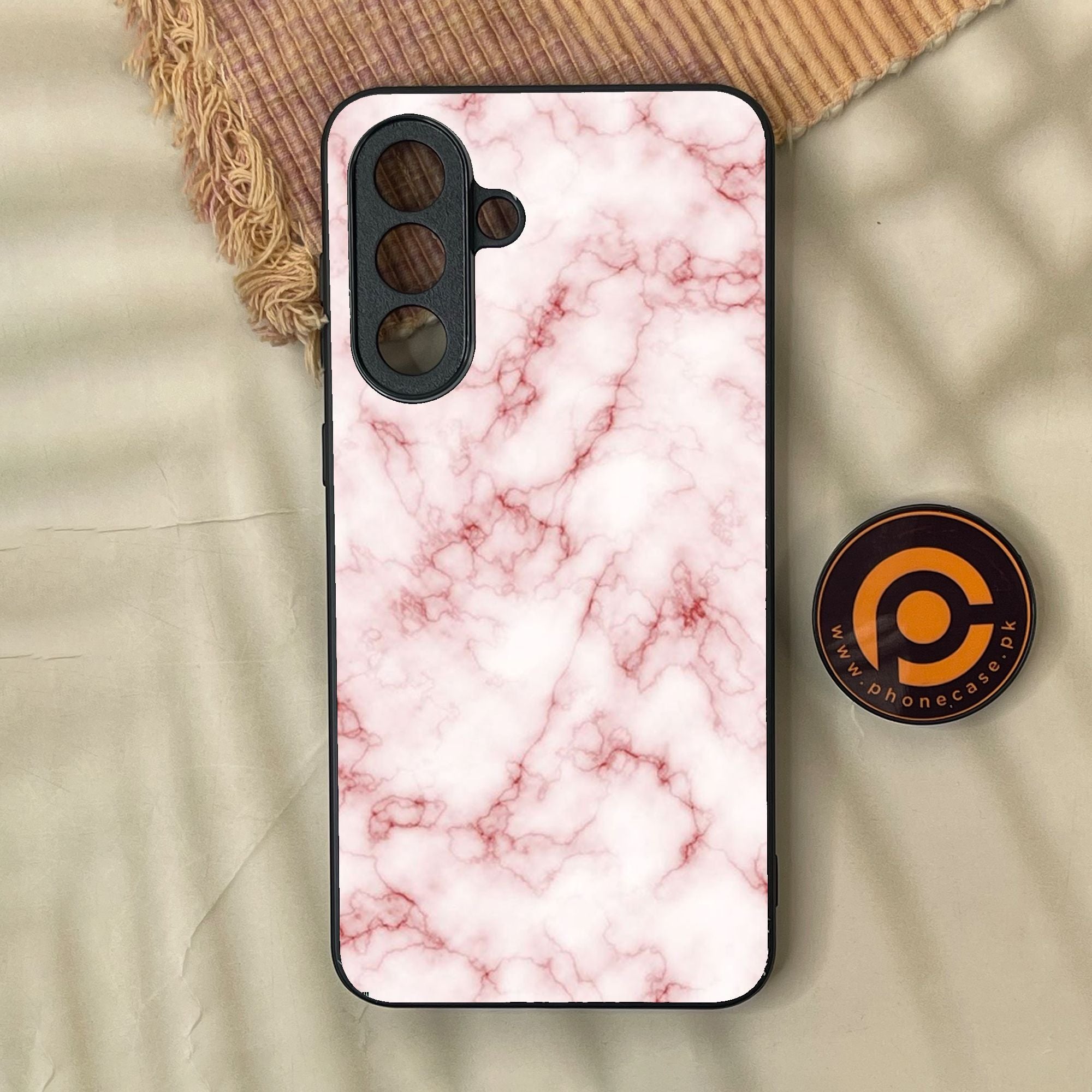 Samsung Galaxy A37 - Pink Design 4 - Premium Metal Printed Soft Bumper Shock Proof Case