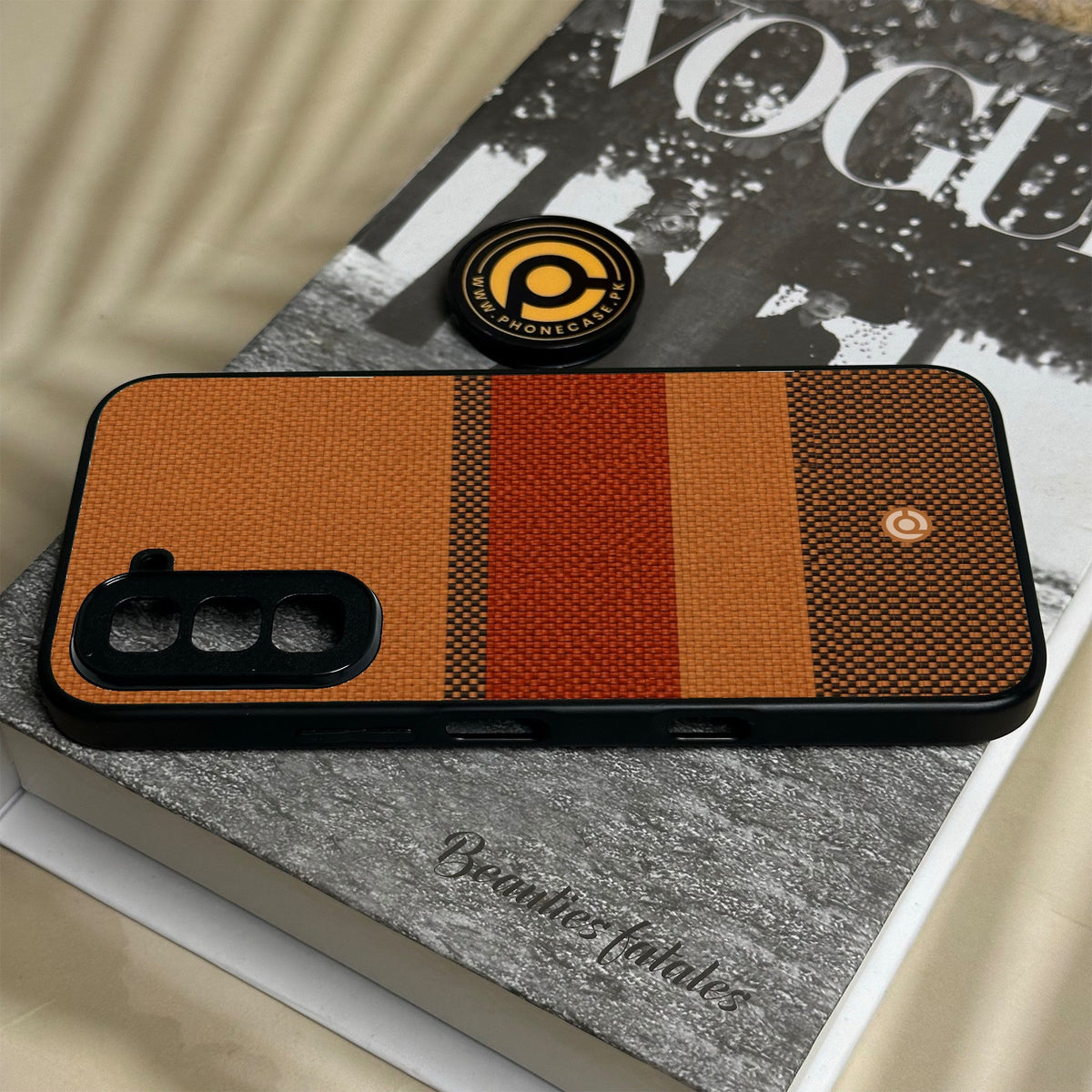 Infinix Hot 70 - Classic Weave Design 3 - Premium Metal Printed Soft Bumper Shock Proof Case