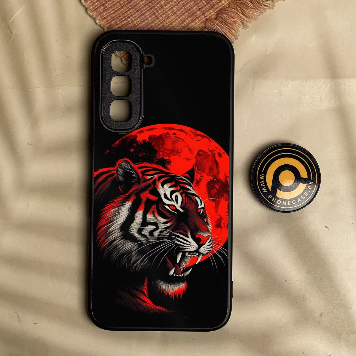 Infinix Hot 70 - Tiger 2.0 Design 8 - Premium Metal Printed Soft Bumper Shock Proof Case