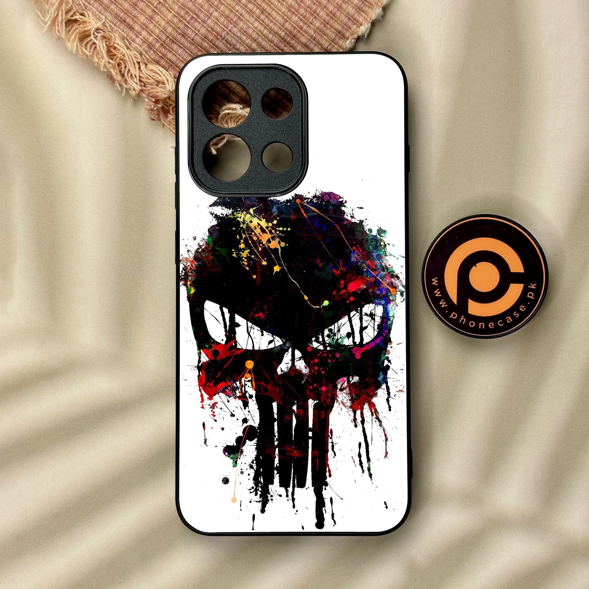 OnePlus 13s - Punisher Skull Design - Premium Metal Printed Soft Bumper Shock Proof Case