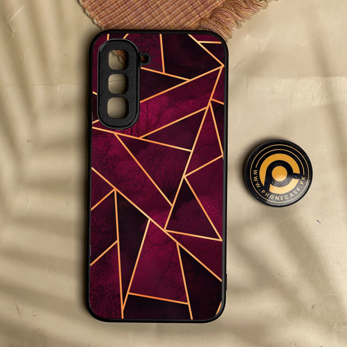 Infinix Hot 70 - Geometric Design 4 - Premium Metal Printed Soft Bumper Shock Proof Case