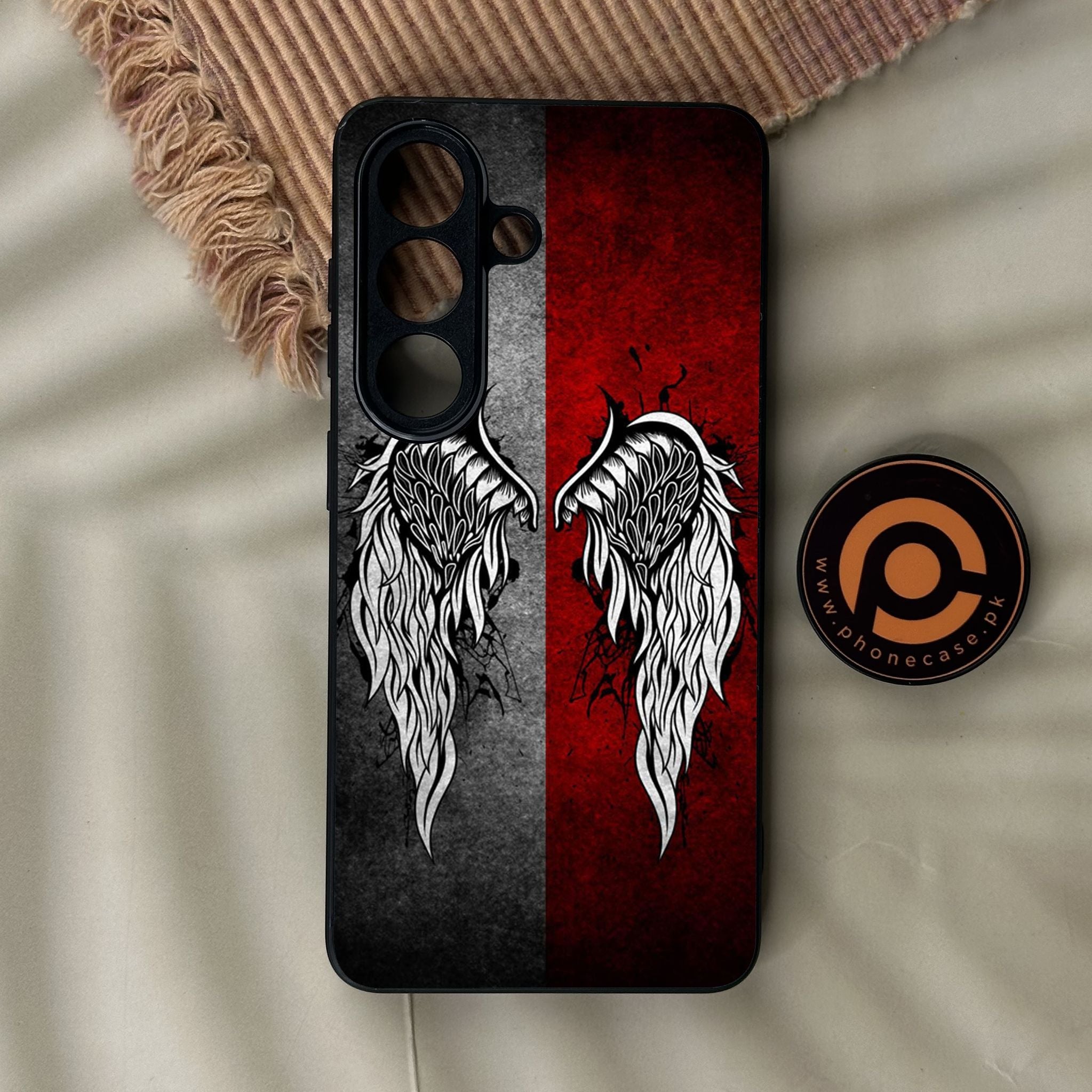 Galaxy S26 - Angel Wings Design 2 - Premium Metal Printed Soft Bumper Shock Proof Case