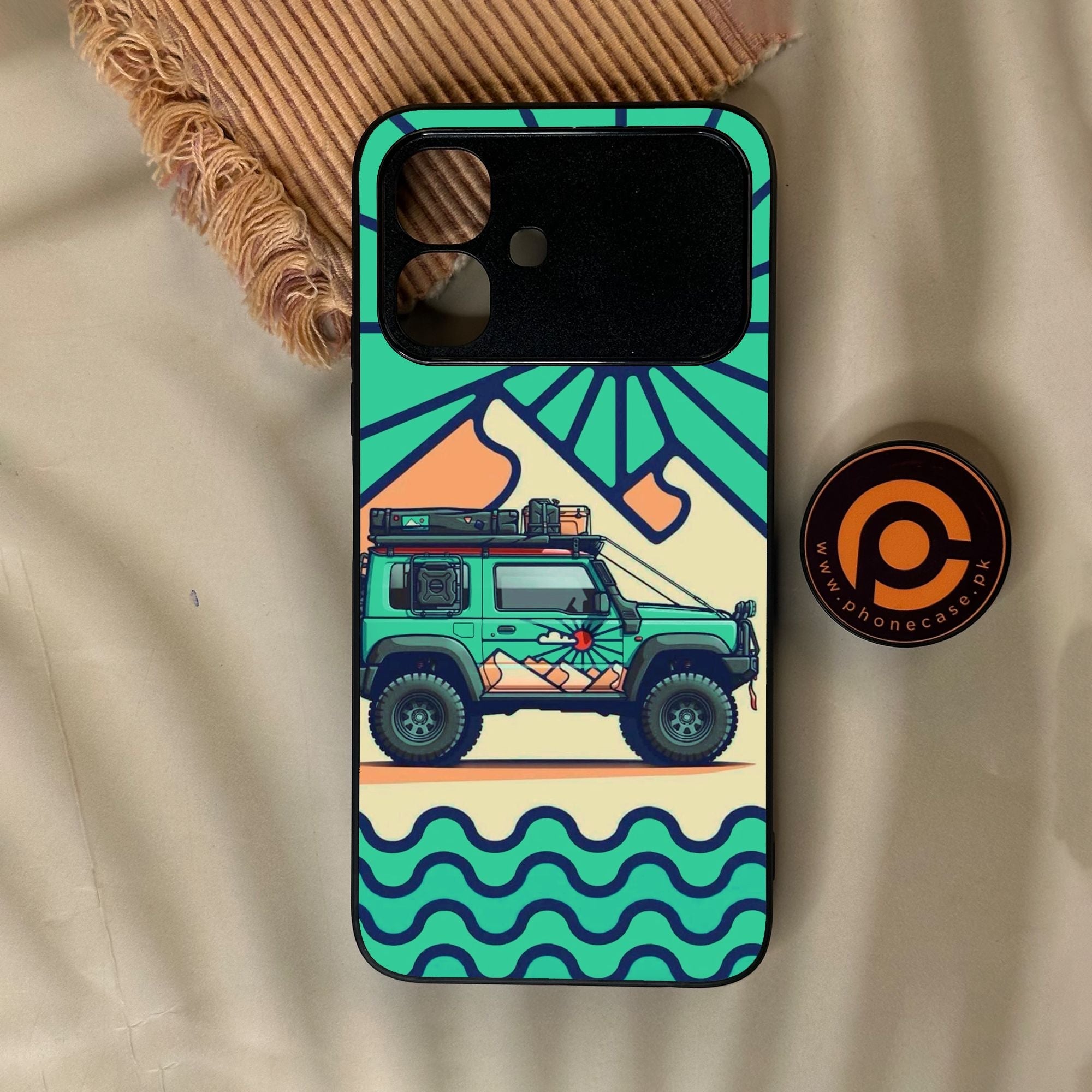 Infinix Smart 20 - Suzuki Jimny Design - Premium Metal Printed Soft Bumper Shock Proof Case