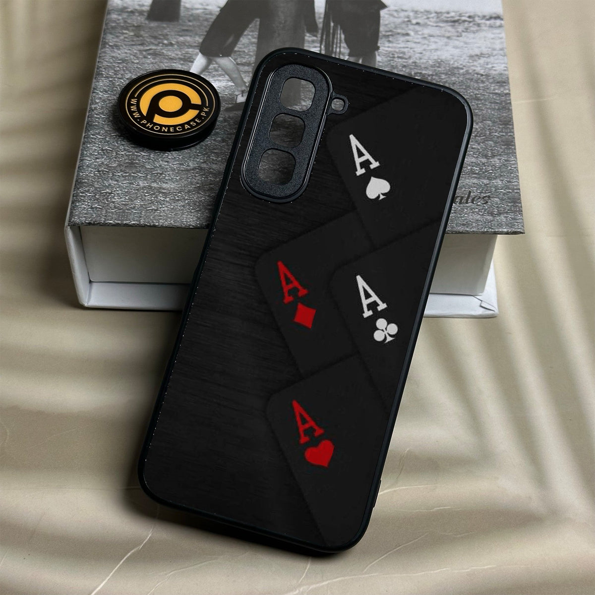 Infinix Hot 70 - Black Art Design 5 - Premium Metal Printed Soft Bumper Shock Proof Case