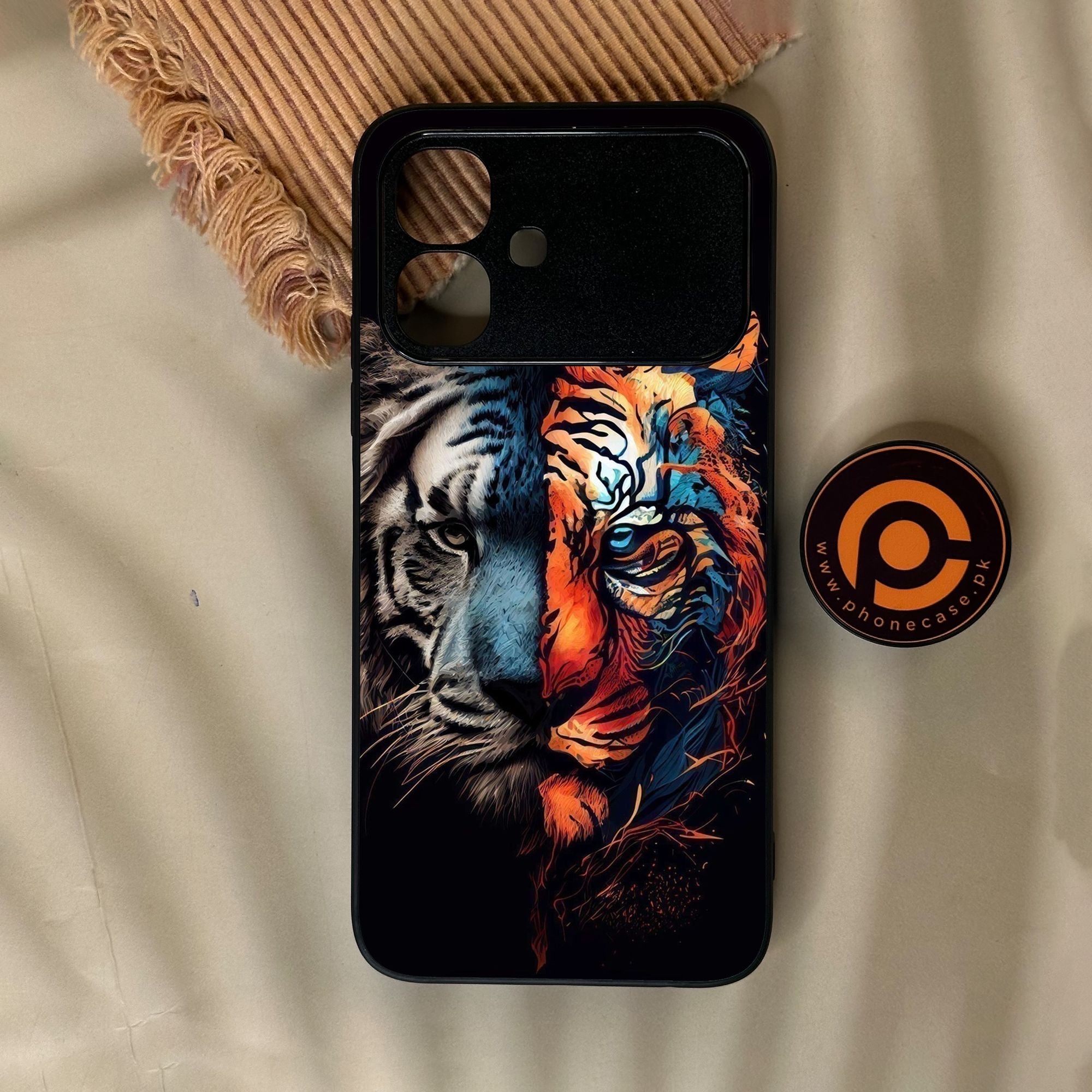 Infinix Smart 20 - Tiger 2.0 Design 1 - Premium Metal Printed Soft Bumper Shock Proof Case